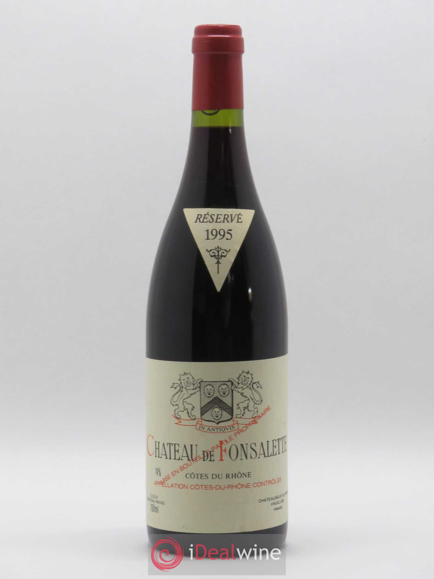 Côtes-du-Rhône Château de Fonsalette Emmanuel Reynaud 1995 - Lot de 1 bouteille - 0