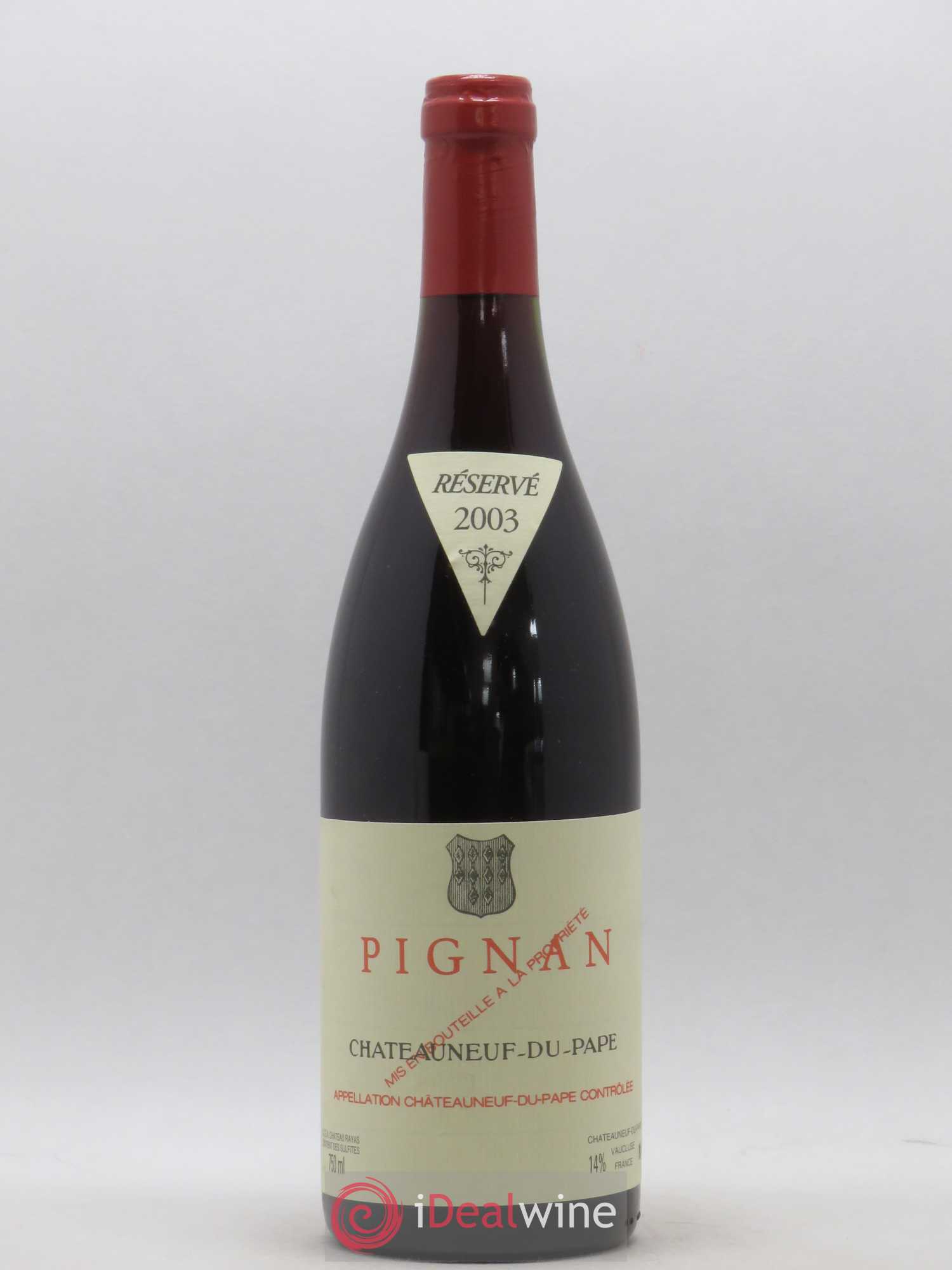Châteauneuf-du-Pape Pignan Emmanuel Reynaud 2003 - Lot de 1 bouteille - 0