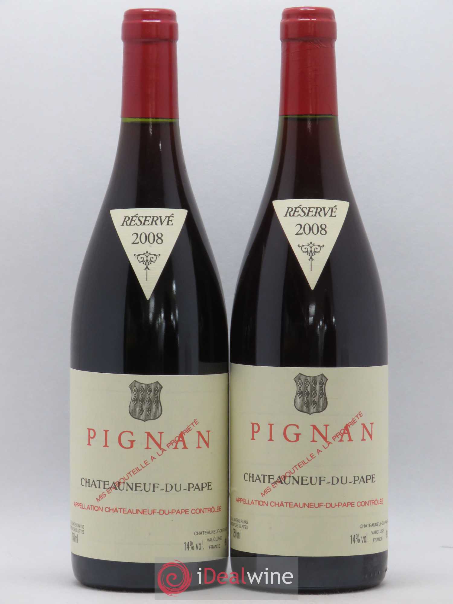 Châteauneuf-du-Pape Pignan Emmanuel Reynaud 2008 - Lot de 2 bouteilles - 0