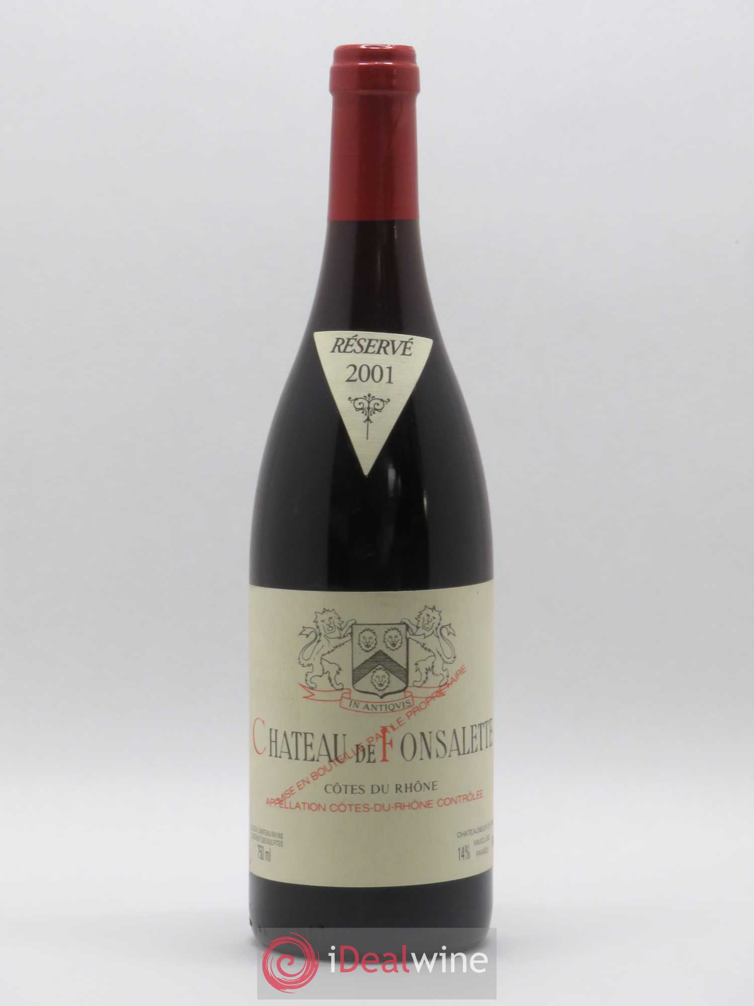 Côtes-du-Rhône Château de Fonsalette Emmanuel Reynaud 2001 - Lot de 1 bouteille - 0