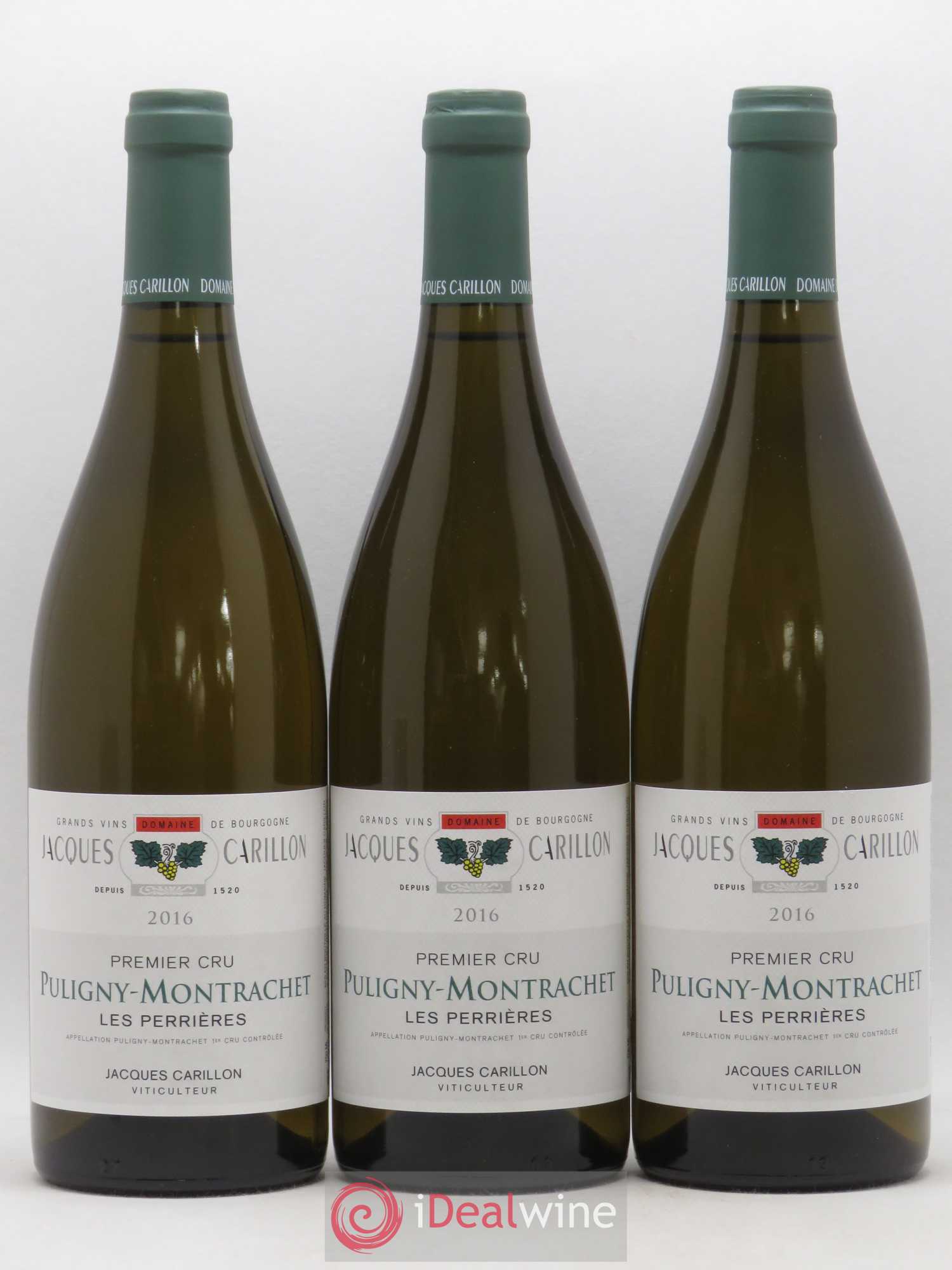 Puligny-Montrachet 1er Cru Les Perrières Jacques Carillon (Domaine) 2016 - Posten von 3 Flaschen - 0