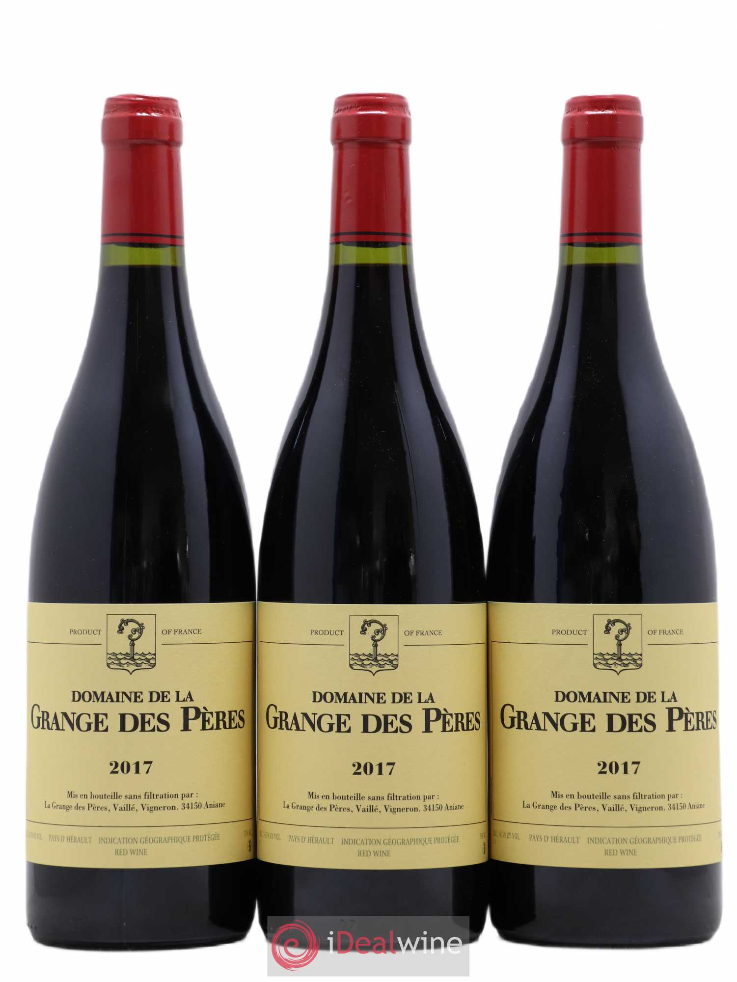 Pays d'Hérault Grange des Pères Laurent Vaillé 2017 - Lot de 3 bouteilles - 0