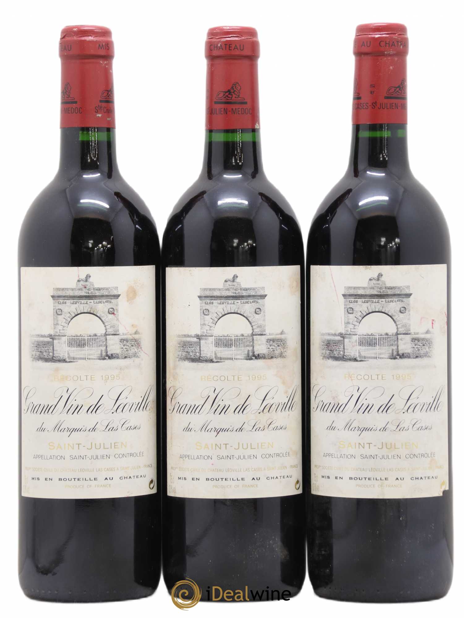 Château Léoville Las Cases 2ème Grand Cru Classé 1995 - Lot de 3 bouteilles - 0