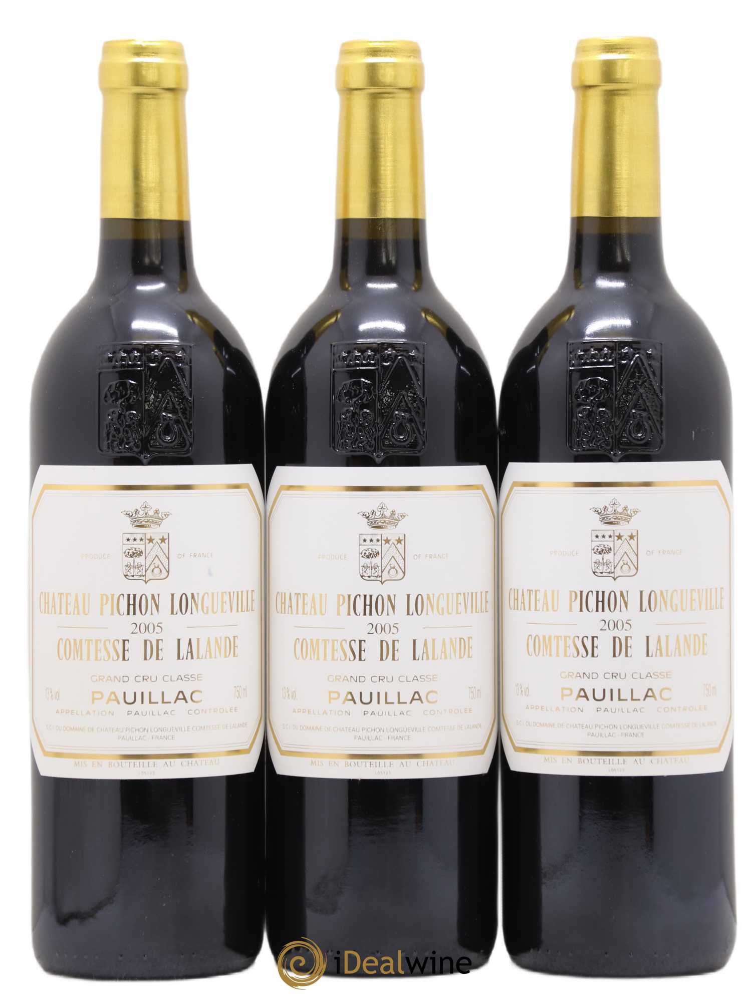 Château Pichon Longueville Comtesse de Lalande 2ème Grand Cru Classé 2005 - Lot de 3 bouteilles - 0