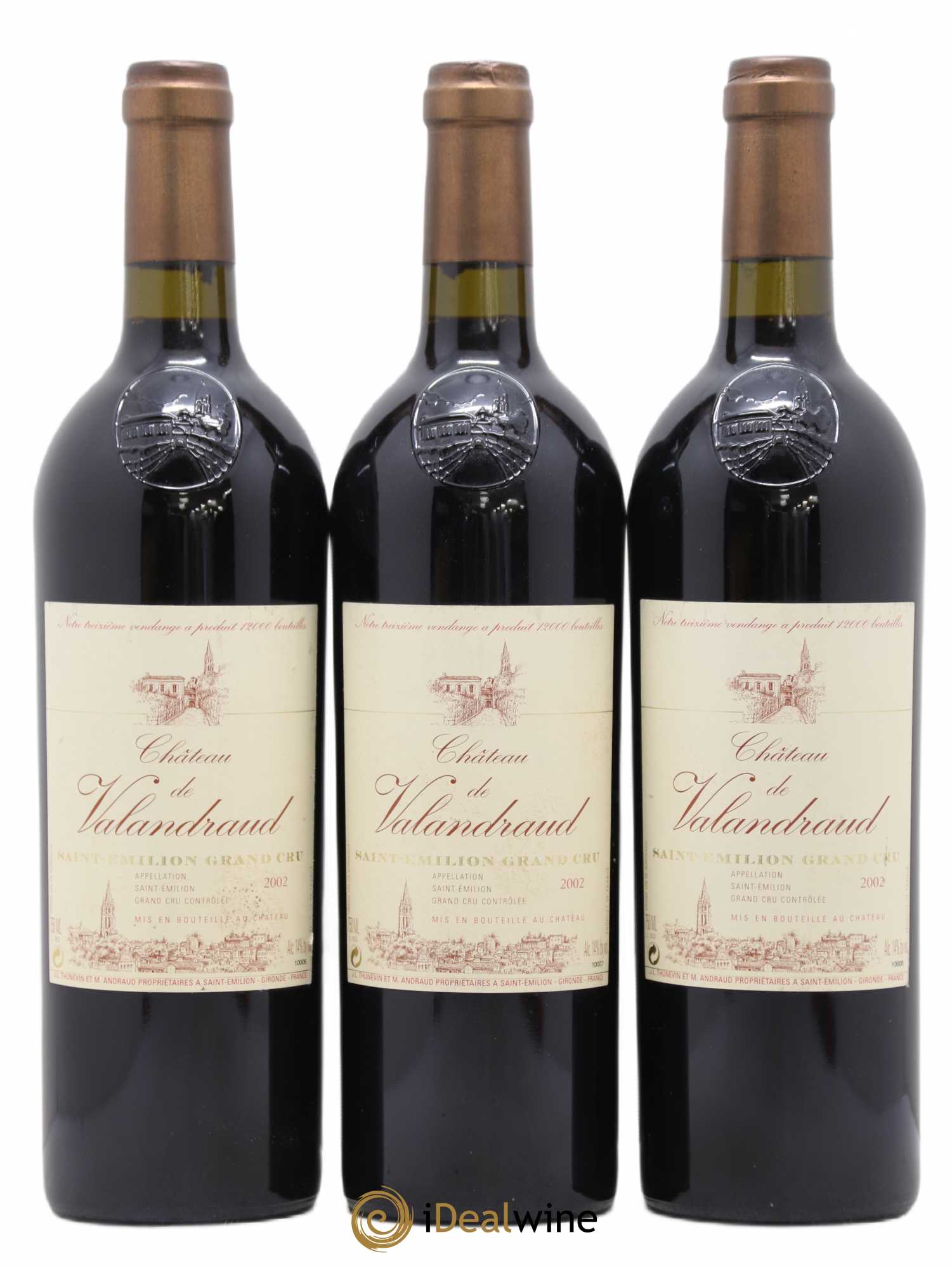 Château de Valandraud 2002 - Lot de 3 bouteilles - 0