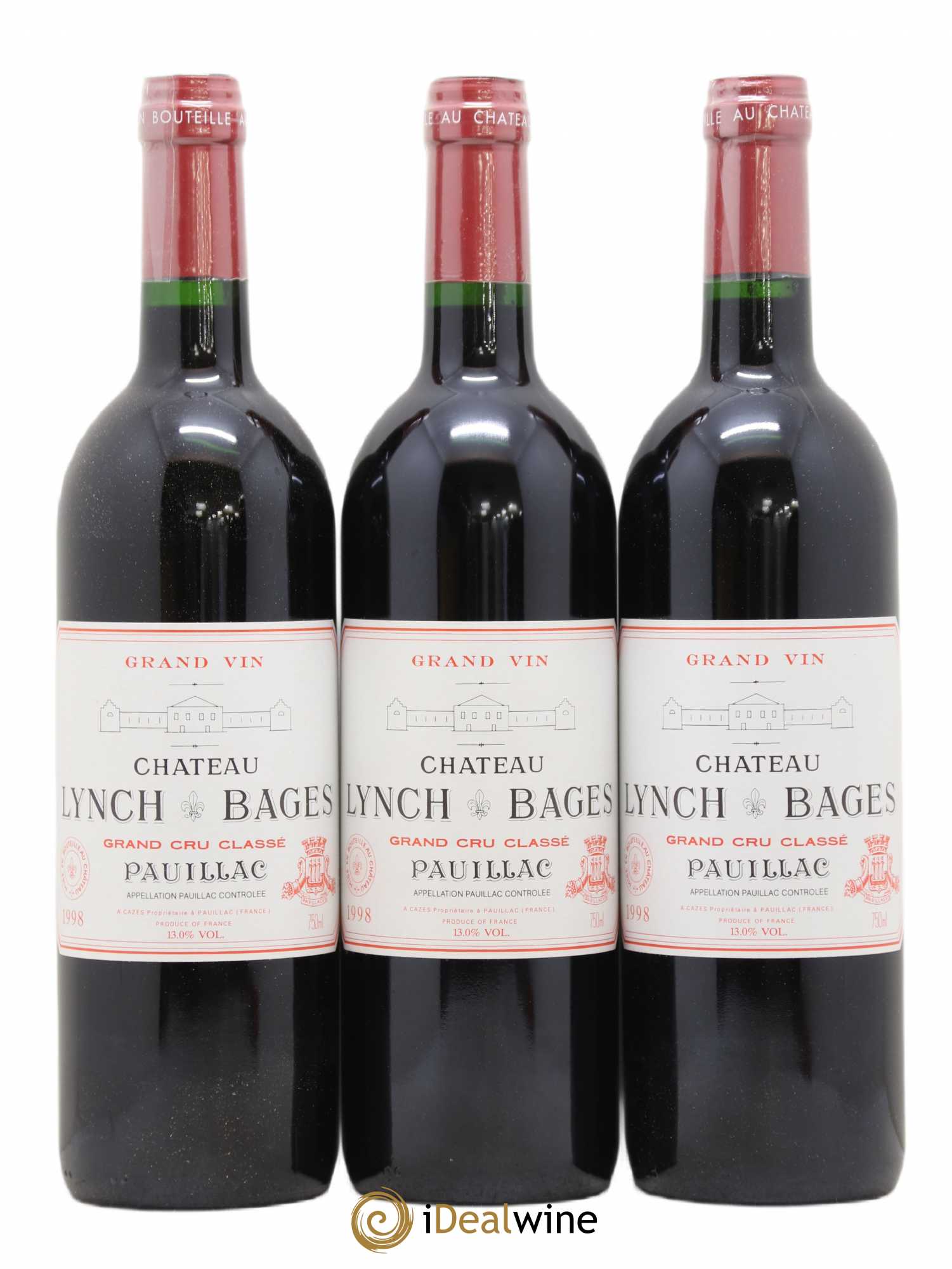 Château Lynch Bages 5ème Grand Cru Classé 1998 - Lot de 12 bouteilles - 1