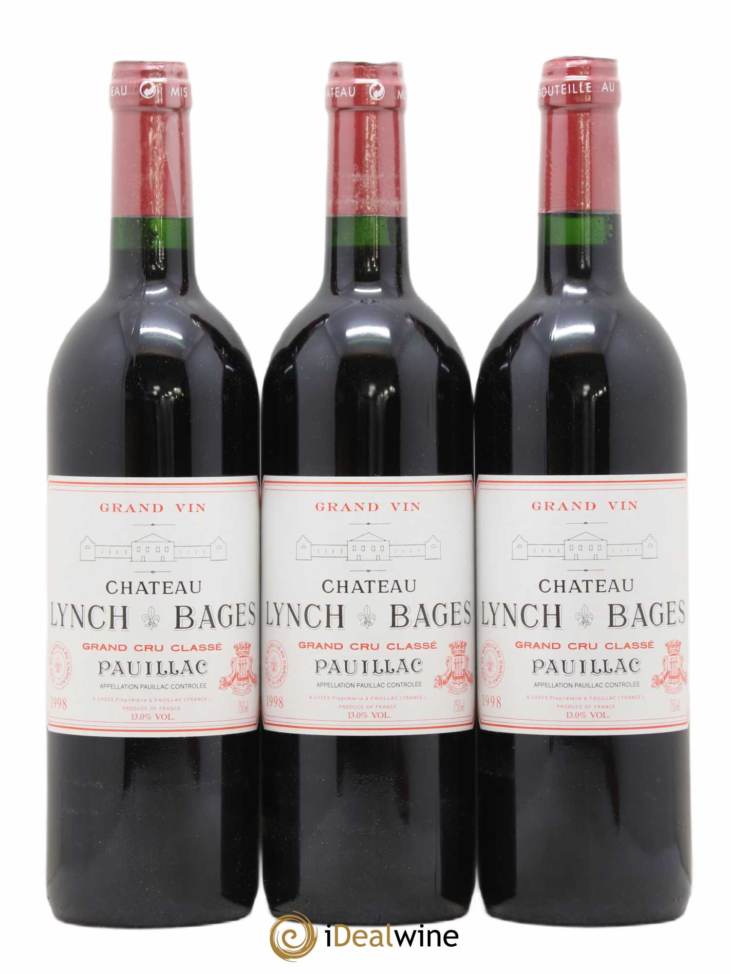 Château Lynch Bages 5ème Grand Cru Classé 1998 - Lot de 12 bouteilles - 4