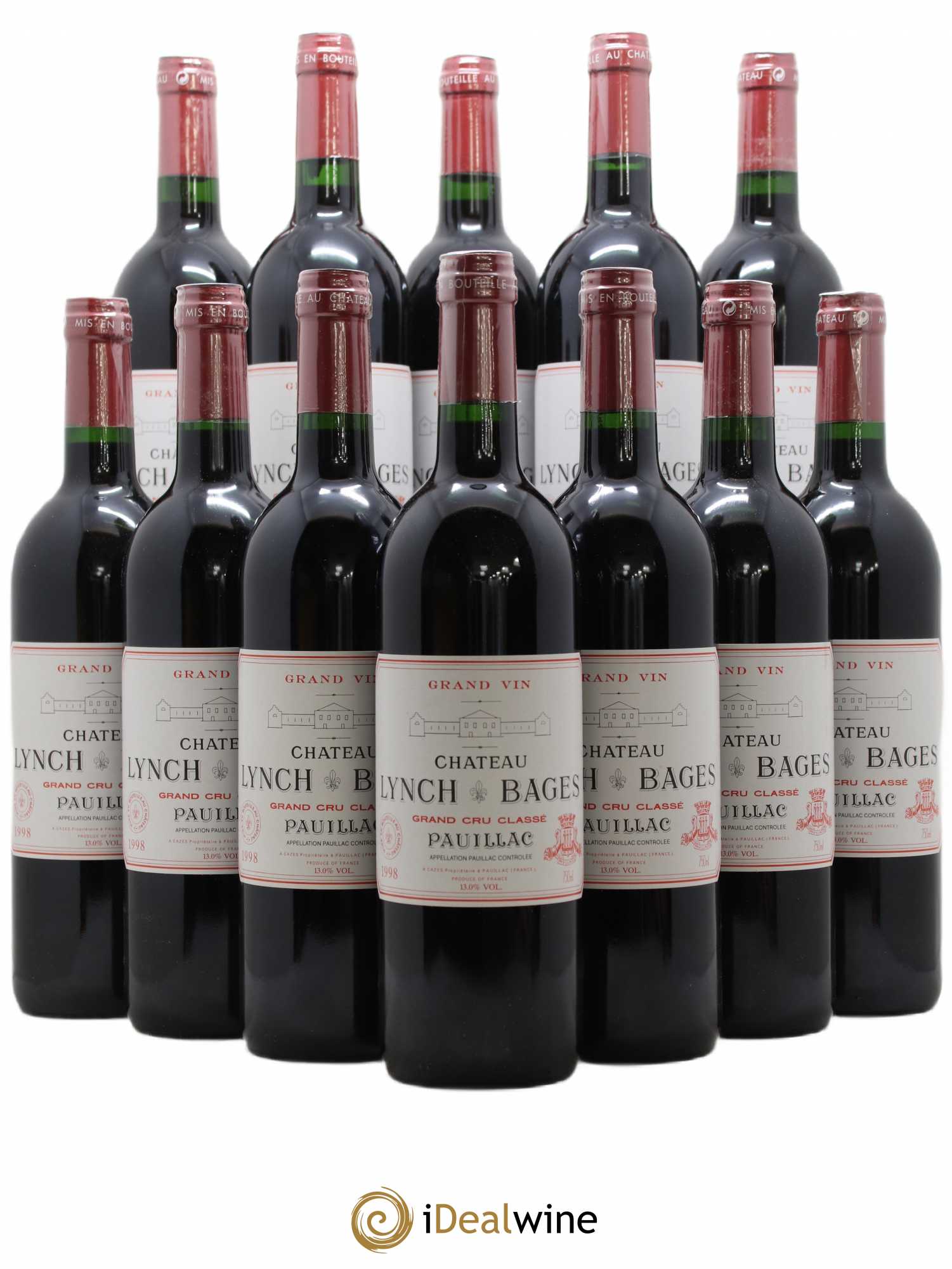 Château Lynch Bages 5ème Grand Cru Classé 1998 - Lot de 12 bouteilles - 0