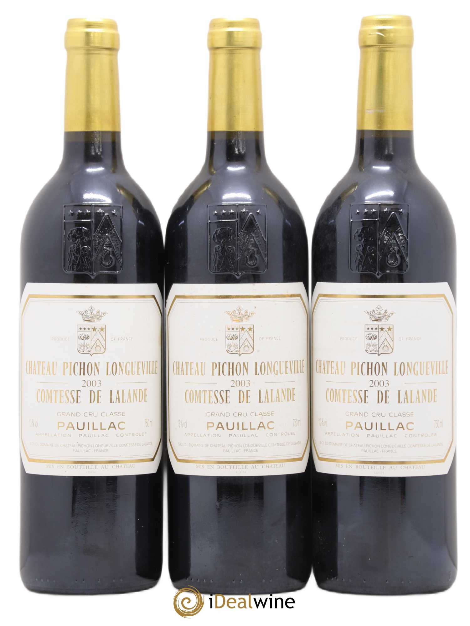 Château Pichon Longueville Comtesse de Lalande 2ème Grand Cru Classé 2003 - Lot de 3 bouteilles - 0