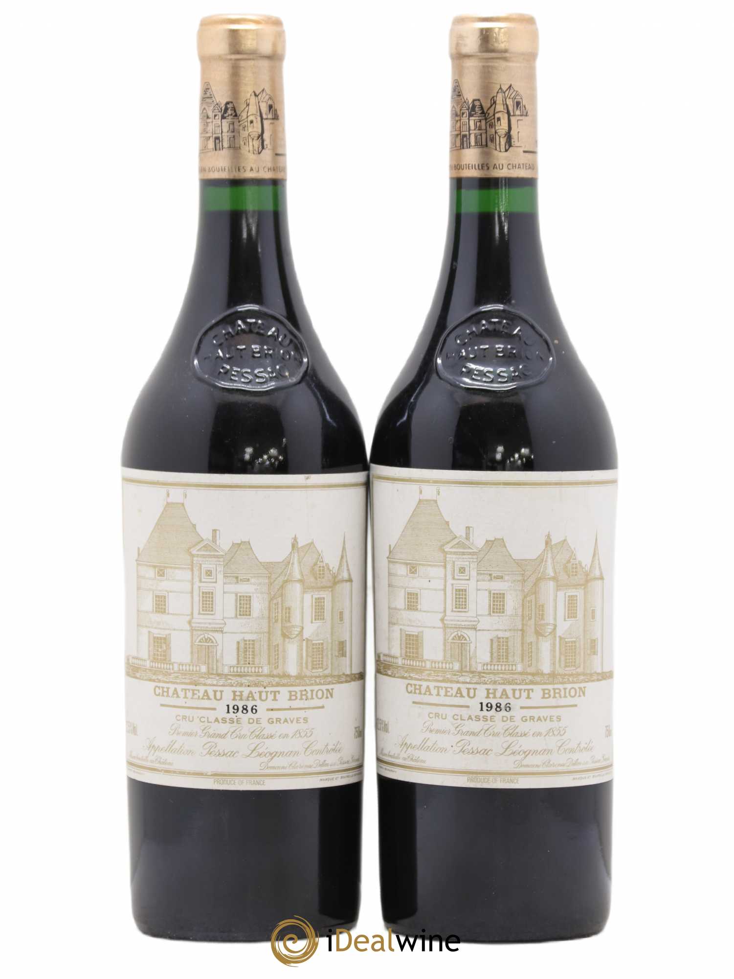 Château Haut Brion 1er Grand Cru Classé 1986 - Lot de 2 bouteilles - 0
