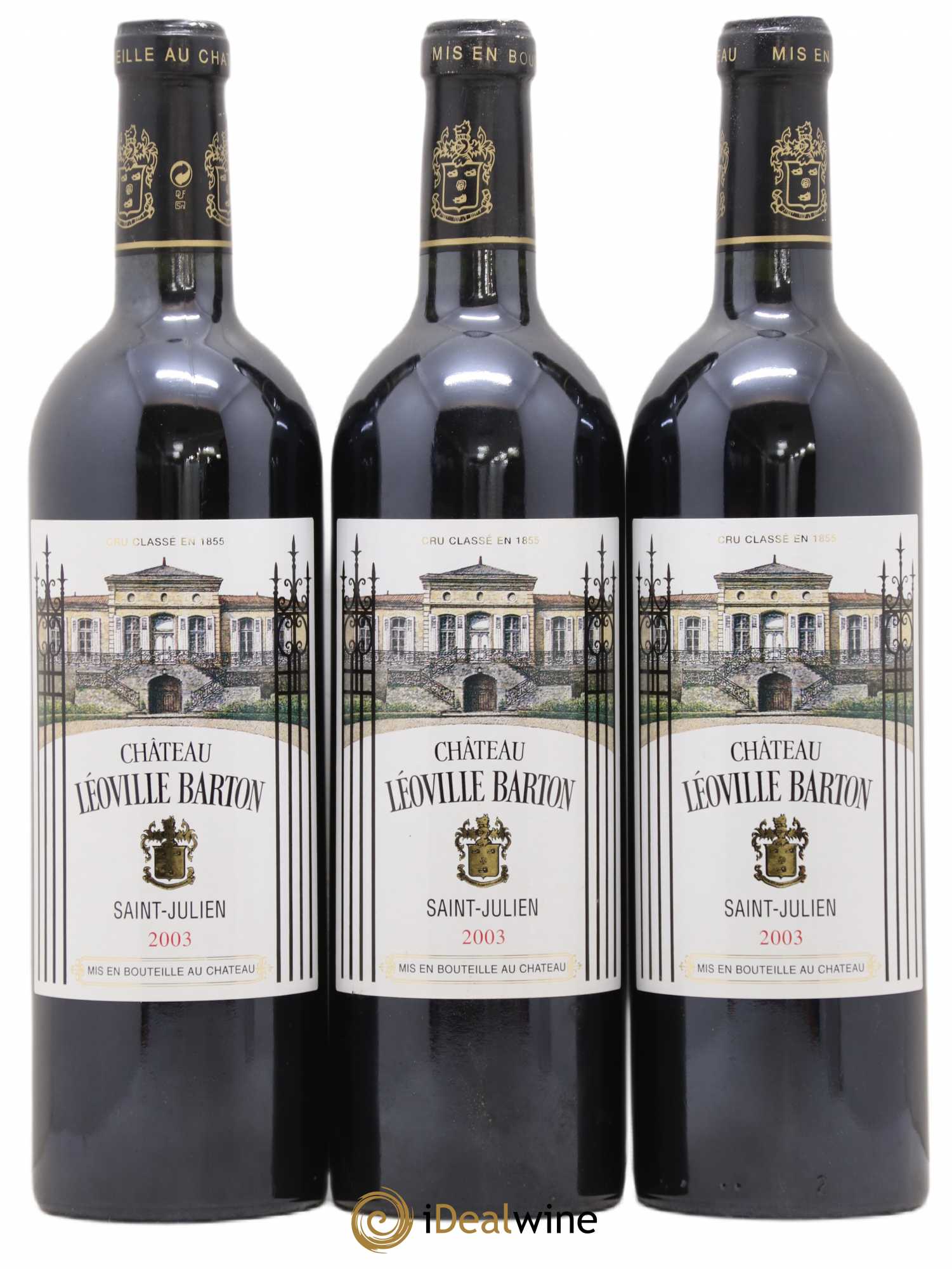 Château Léoville Barton 2ème Grand Cru Classé 2003 - Lot de 3 bouteilles - 0