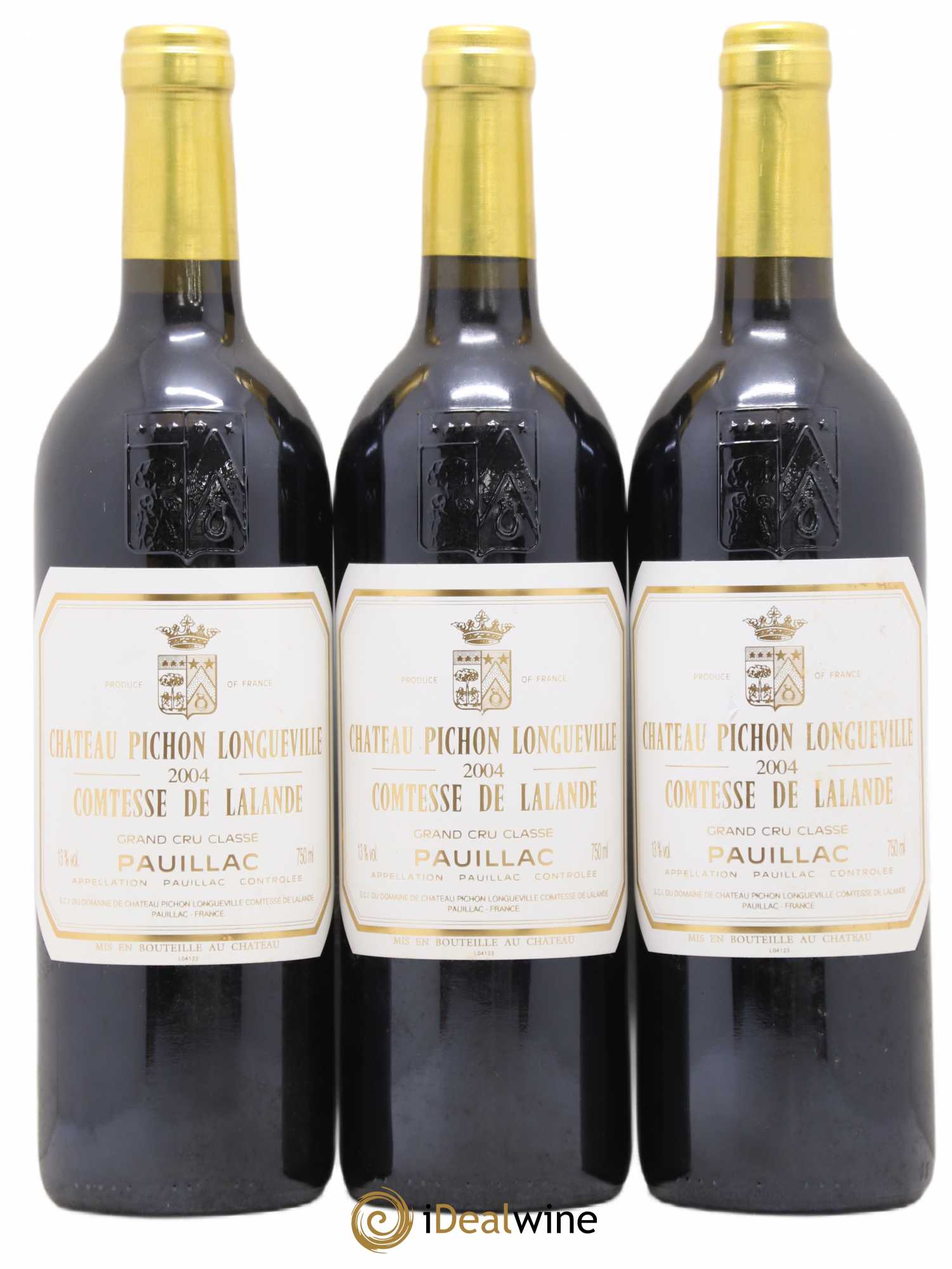 Château Pichon Longueville Comtesse de Lalande 2ème Grand Cru Classé 2004 - Lot de 3 bouteilles - 0