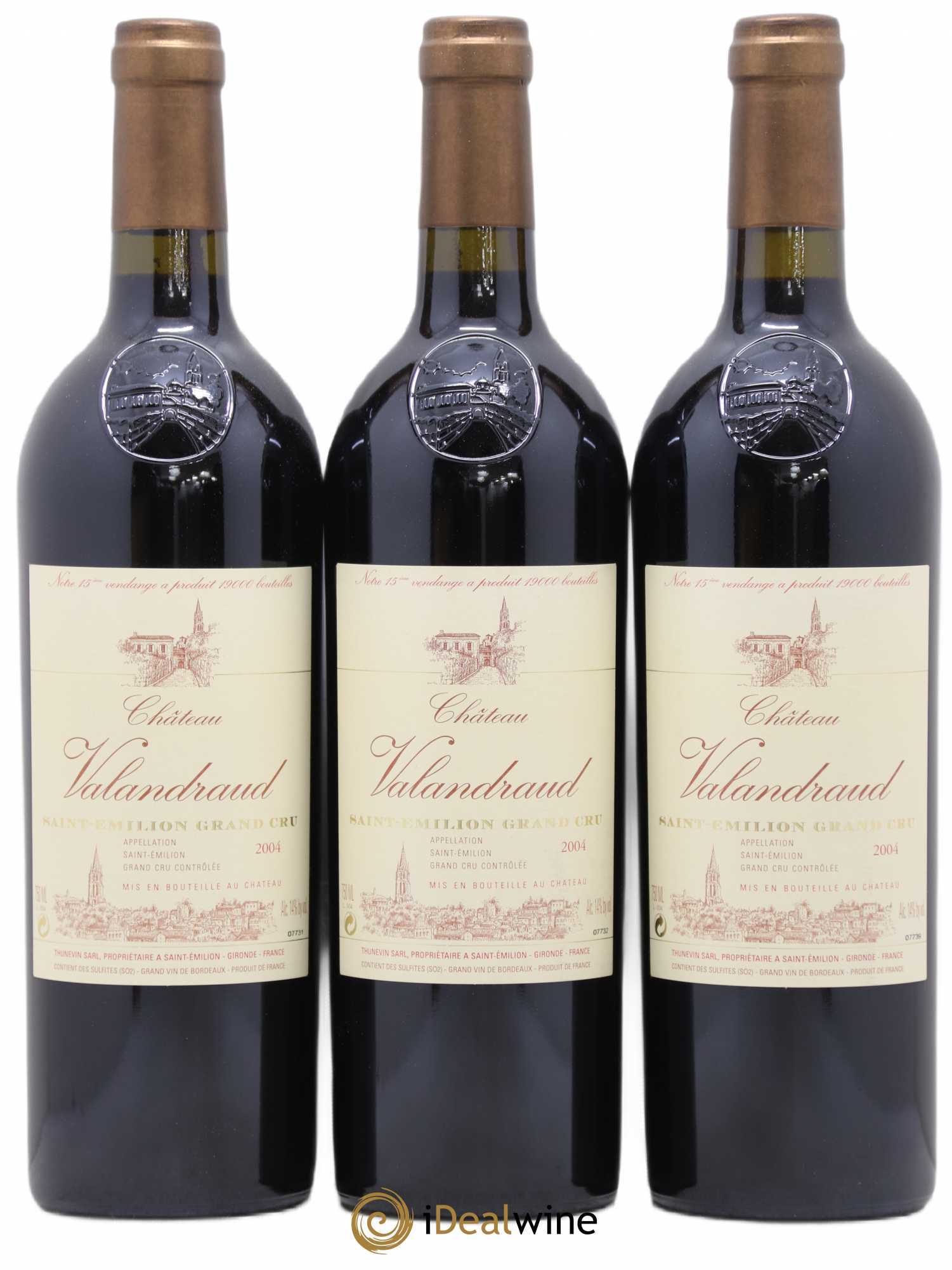 Château de Valandraud 2004 - Lot de 3 bouteilles - 0