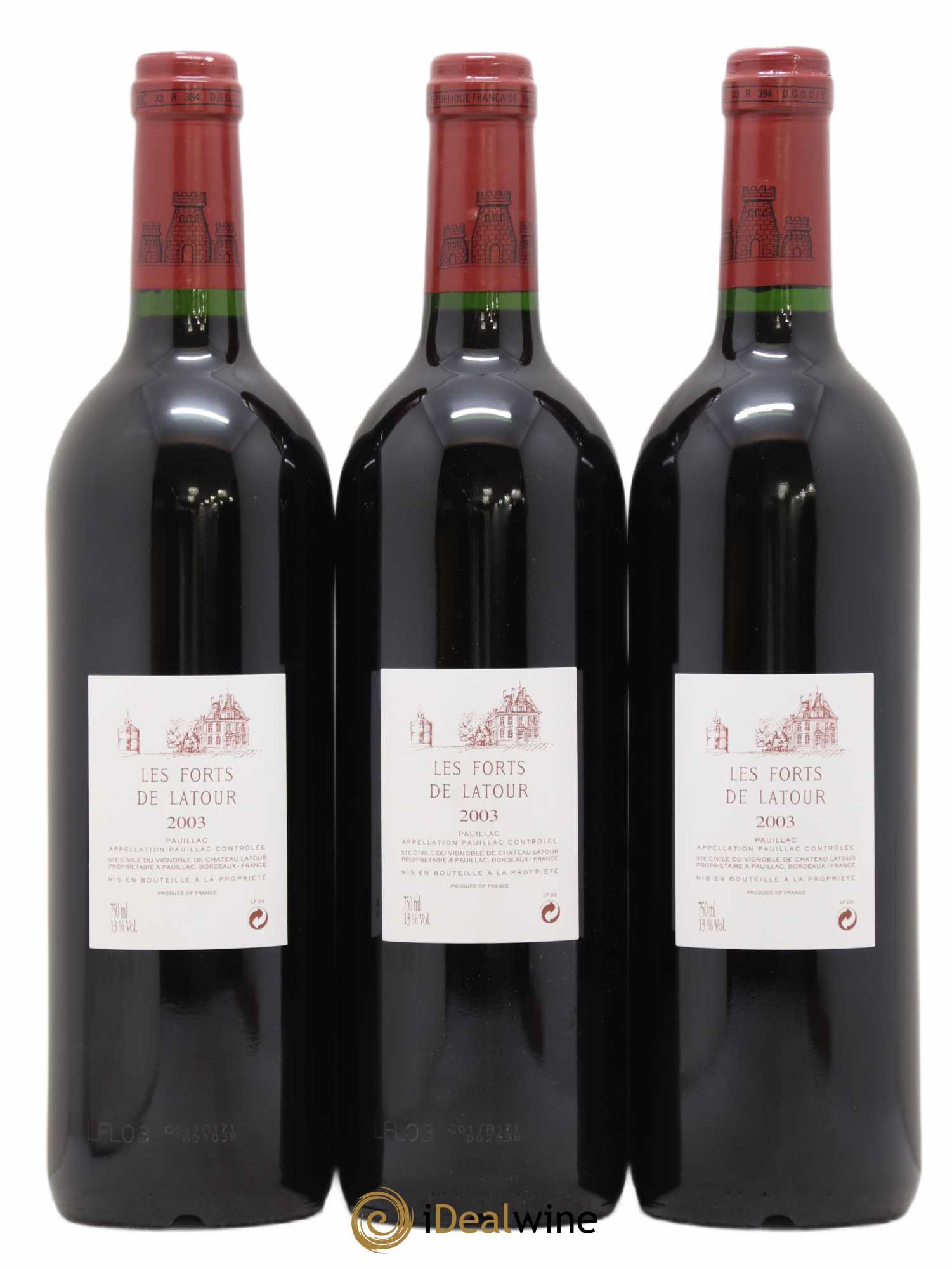 Les Forts de Latour Second Vin 2003 - Lot de 3 bouteilles - 1