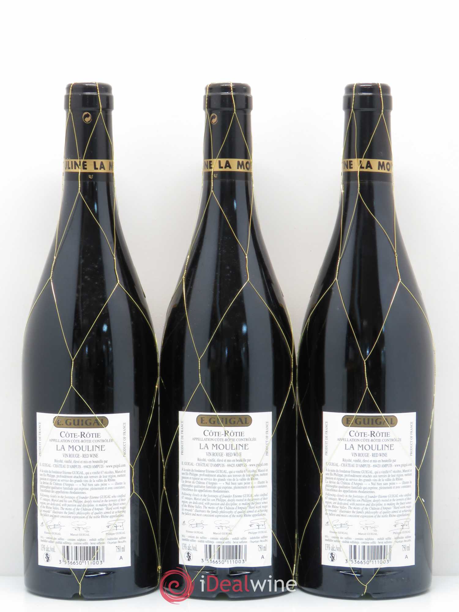 Côte-Rôtie La Mouline Guigal 2010 - Lot de 3 bouteilles - 1