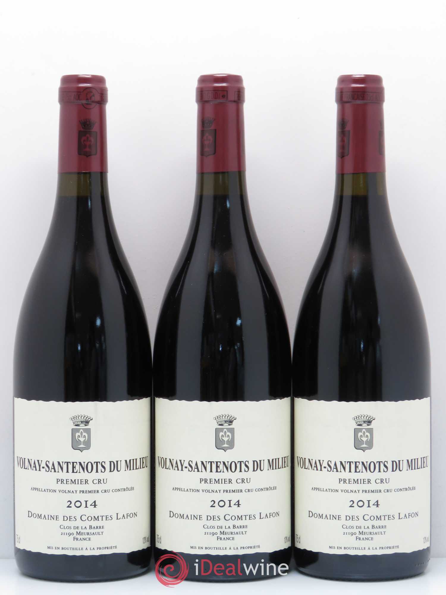 Volnay 1er Cru Santenots du Milieu Comtes Lafon (Domaine des) 2014 - Lot de 3 bouteilles - 0
