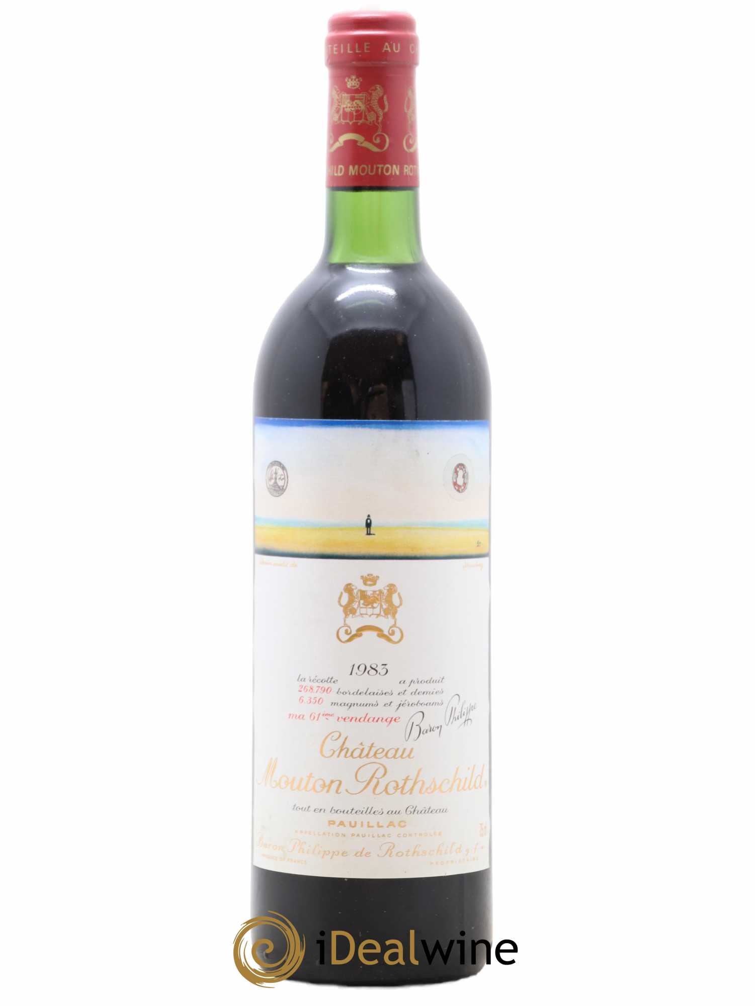 Château Mouton Rothschild 1er Grand Cru Classé 1983 - Lot de 1 bouteille - 0