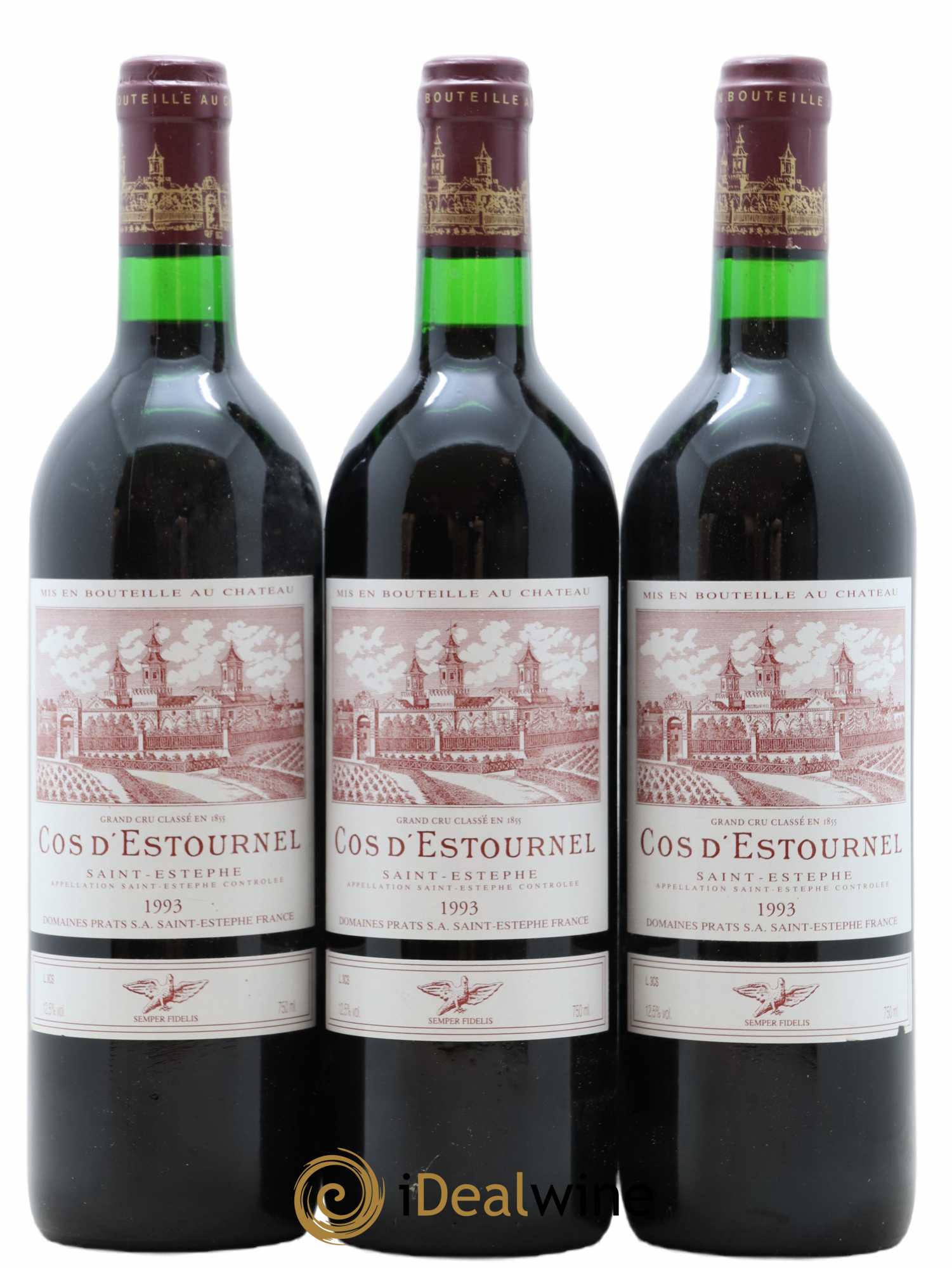 Cos d'Estournel 2ème Grand Cru Classé 1993 - Lot de 3 bouteilles - 0