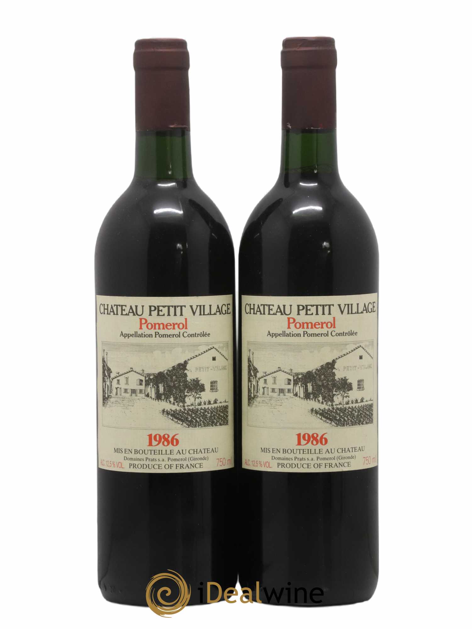 Château Petit Village 1986 - Lot de 2 bouteilles - 0