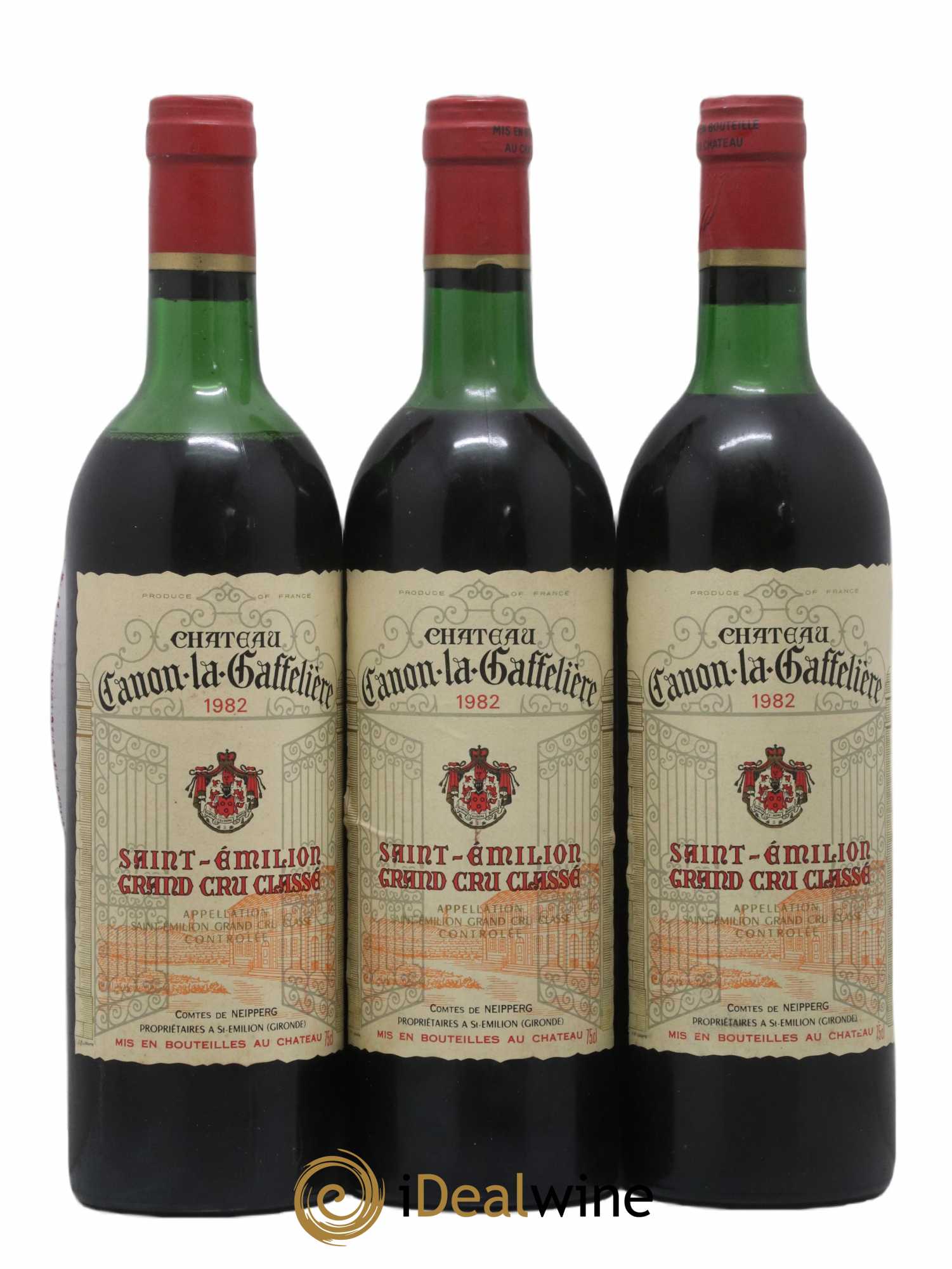 Château Canon la Gaffelière 1er Grand Cru Classé B 1982 - Lot de 3 bouteilles - 0