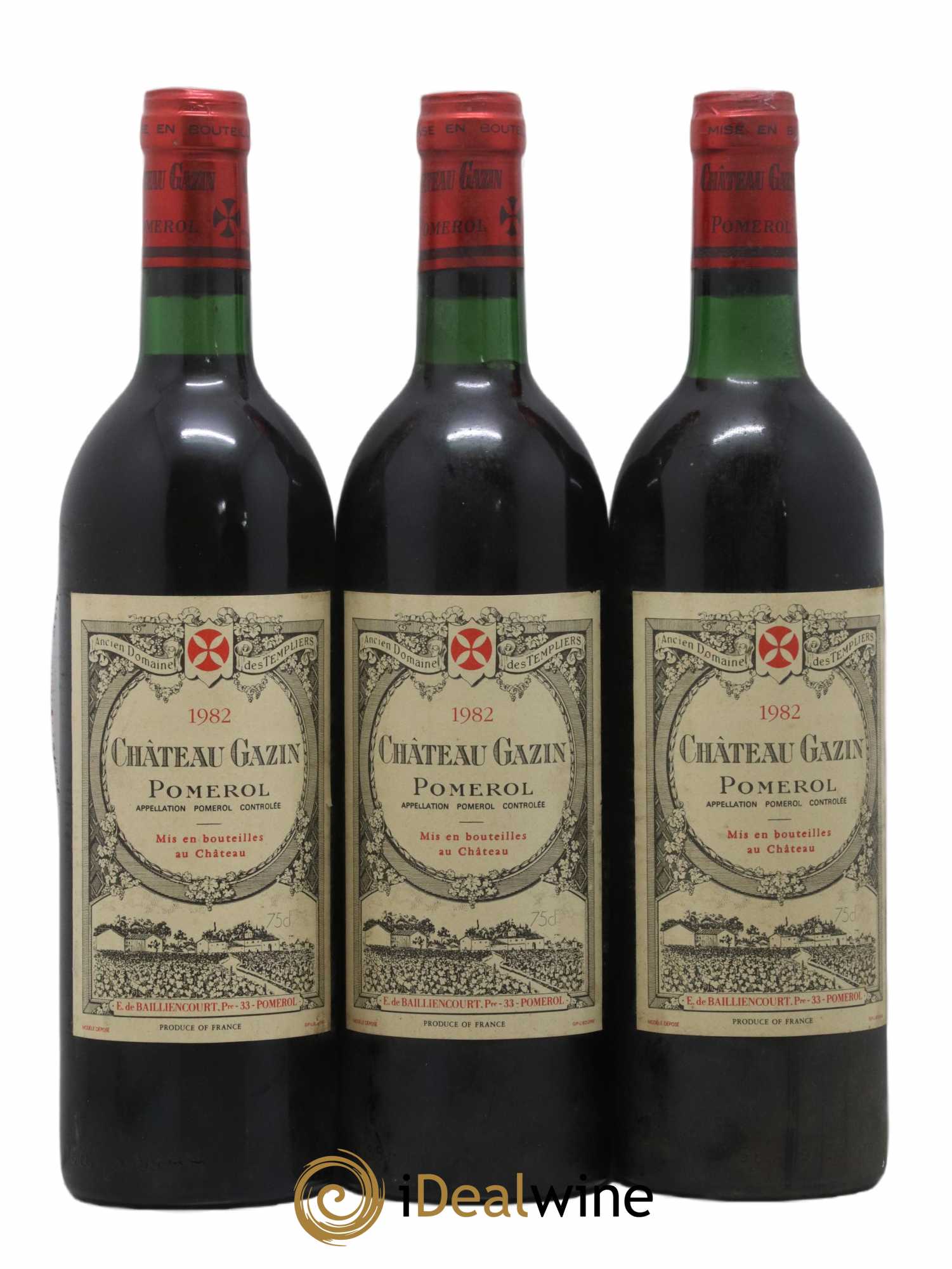 Château Gazin 1982 - Lot de 3 bouteilles - 0