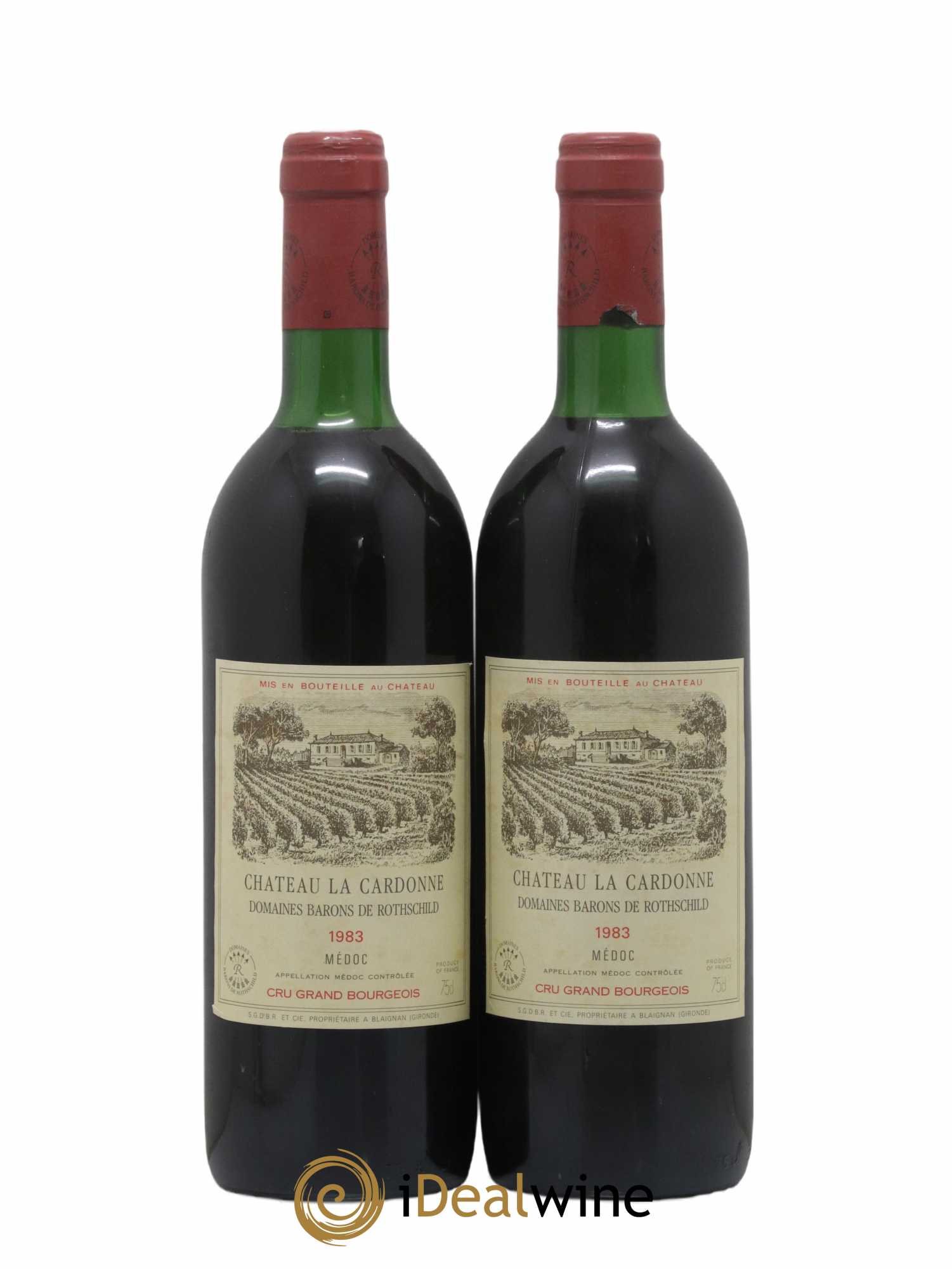 Château la Cardonne Cru Bourgeois (sans prix de réserve) 1983 - Lot de 2 bouteilles - 0