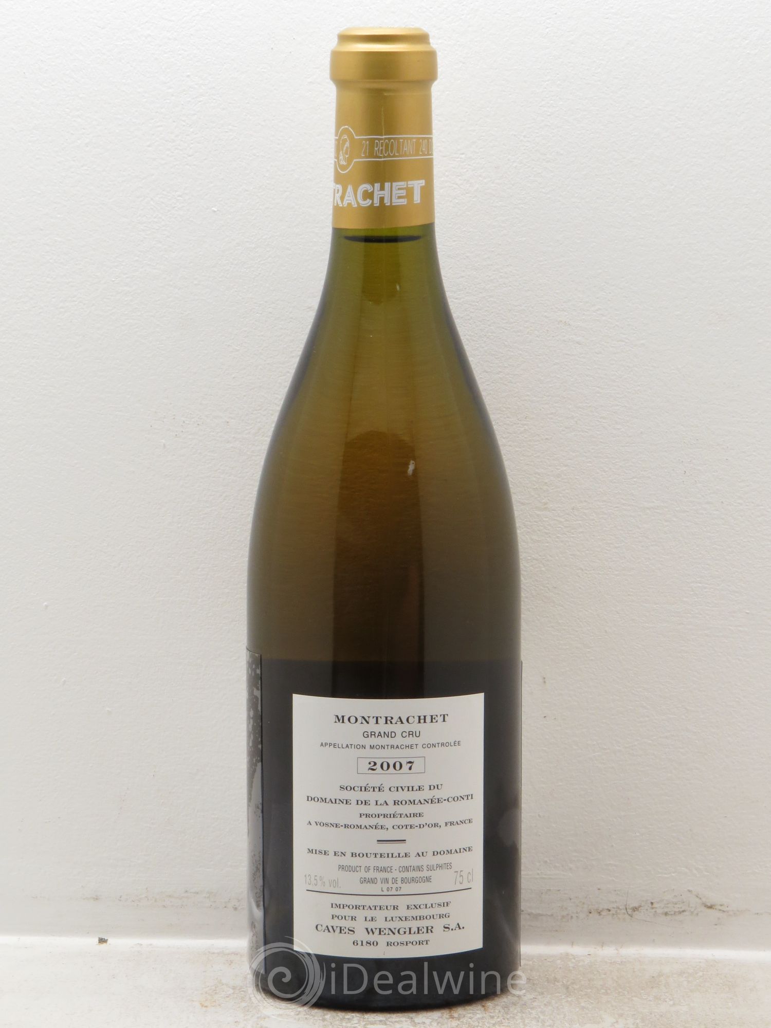 Montrachet Grand Cru Domaine de la Romanée-Conti (sans prix de réserve) 2007 - Lot de 1 bouteille - 1