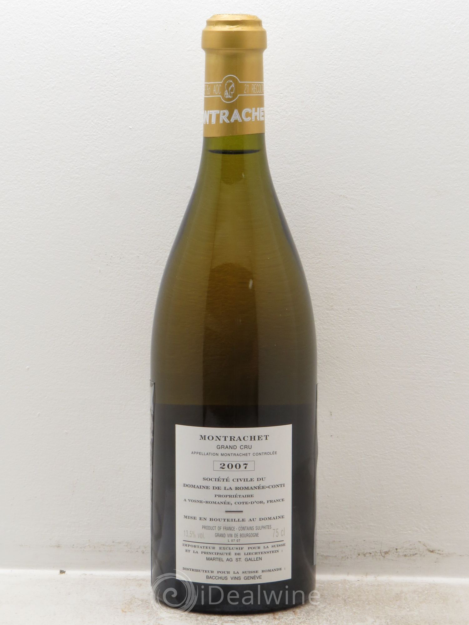 Montrachet Grand Cru Domaine de la Romanée-Conti (sans prix de réserve) 2007 - Lot de 1 bouteille - 1