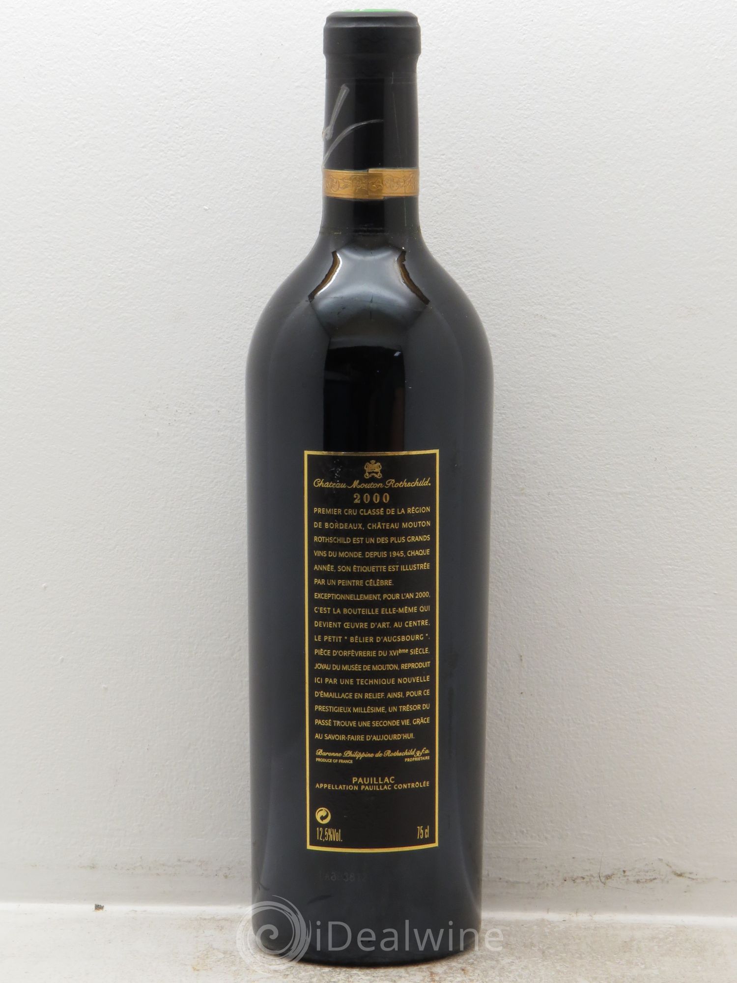 Château Mouton Rothschild 1er Grand Cru Classé 2000 - Lot de 1 bouteille - 1