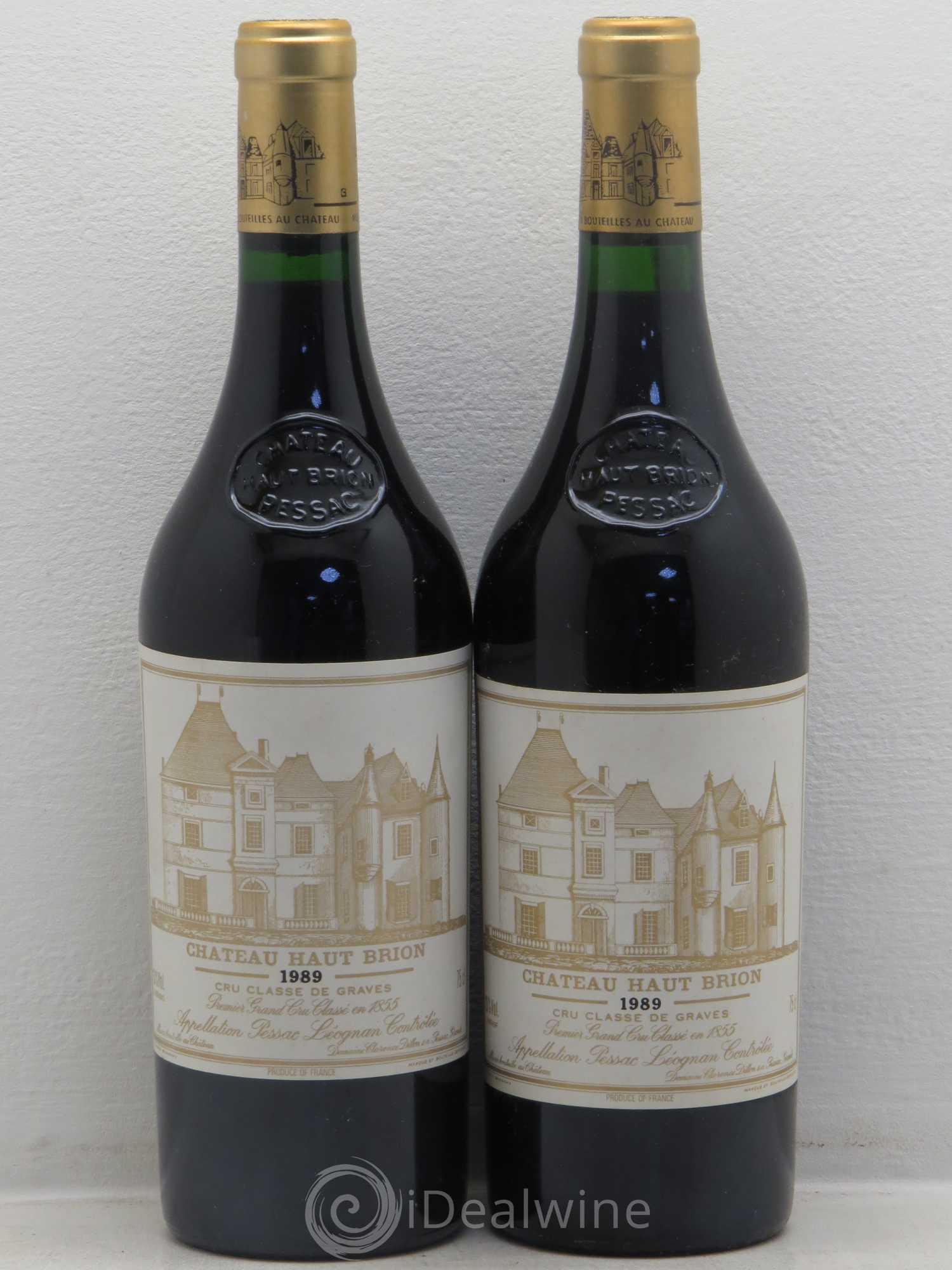 Château Haut Brion 1er Grand Cru Classé (sans prix de réserve) 1989 - Lot de 2 bouteilles - 0