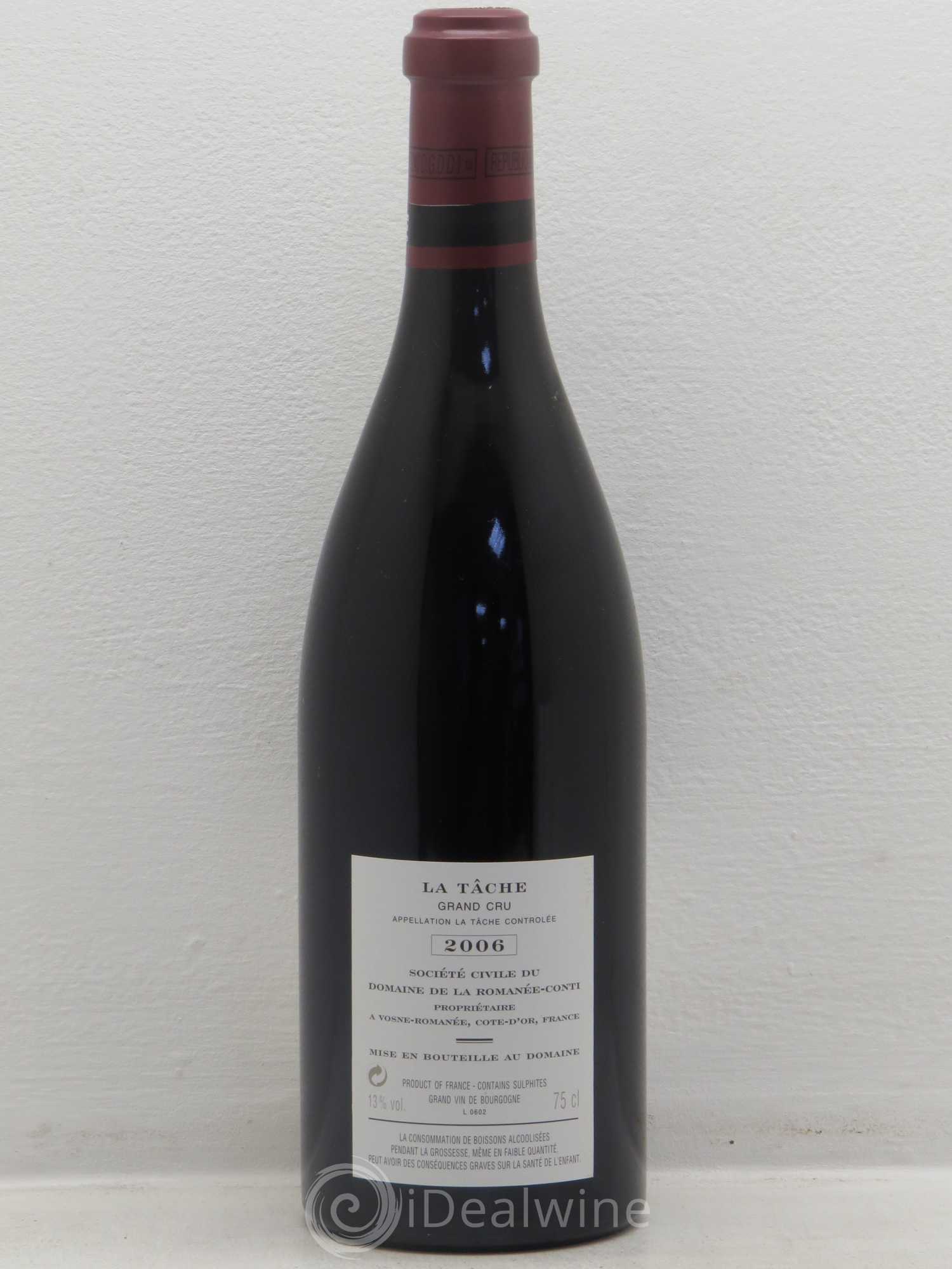 La Tâche Grand Cru Domaine de la Romanée-Conti (senza prezzo di riserva) 2006 - Lotto di 1 bottiglia - 1