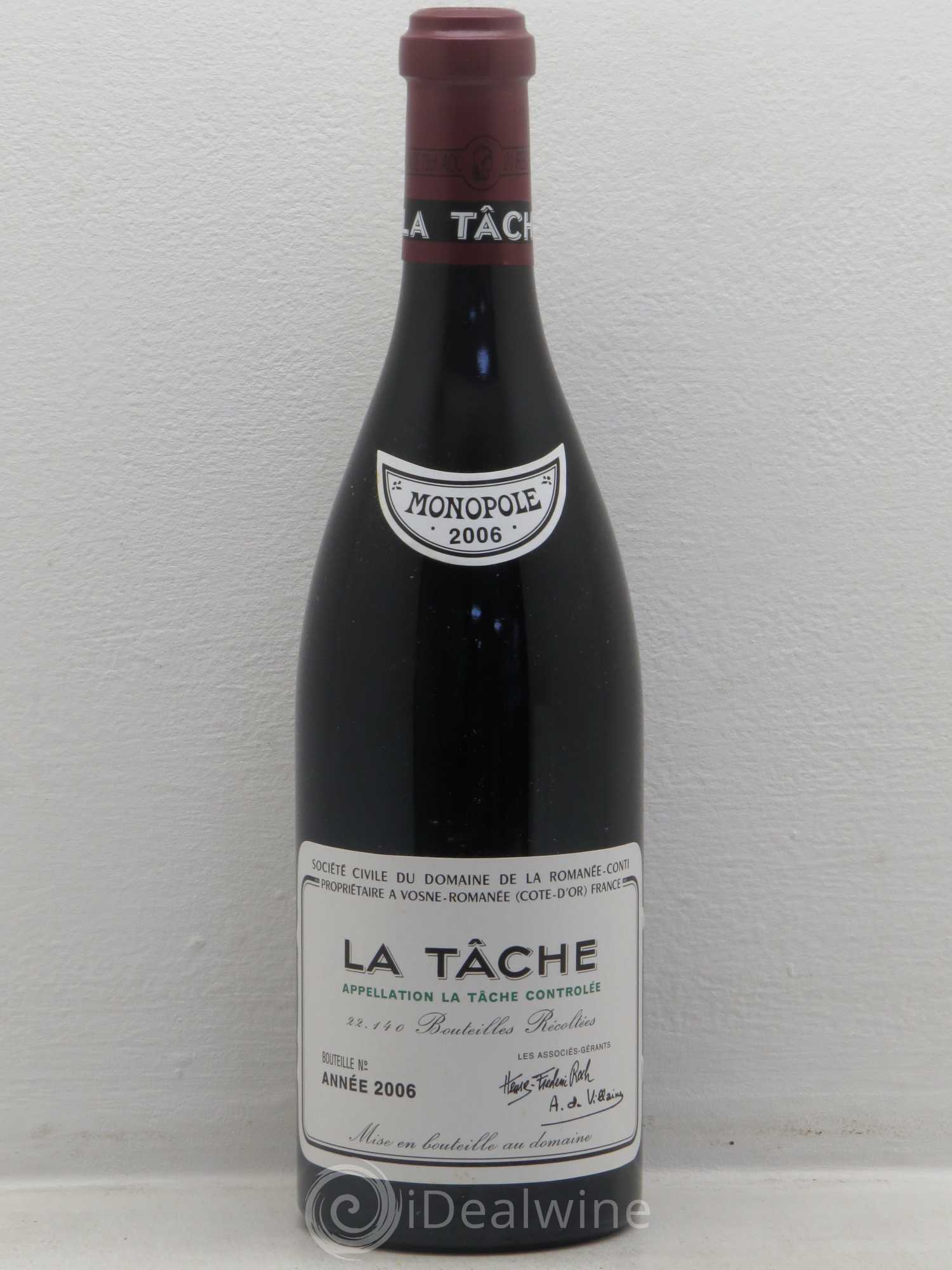 La Tâche Grand Cru Domaine de la Romanée-Conti (senza prezzo di riserva) 2006 - Lotto di 1 bottiglia - 0