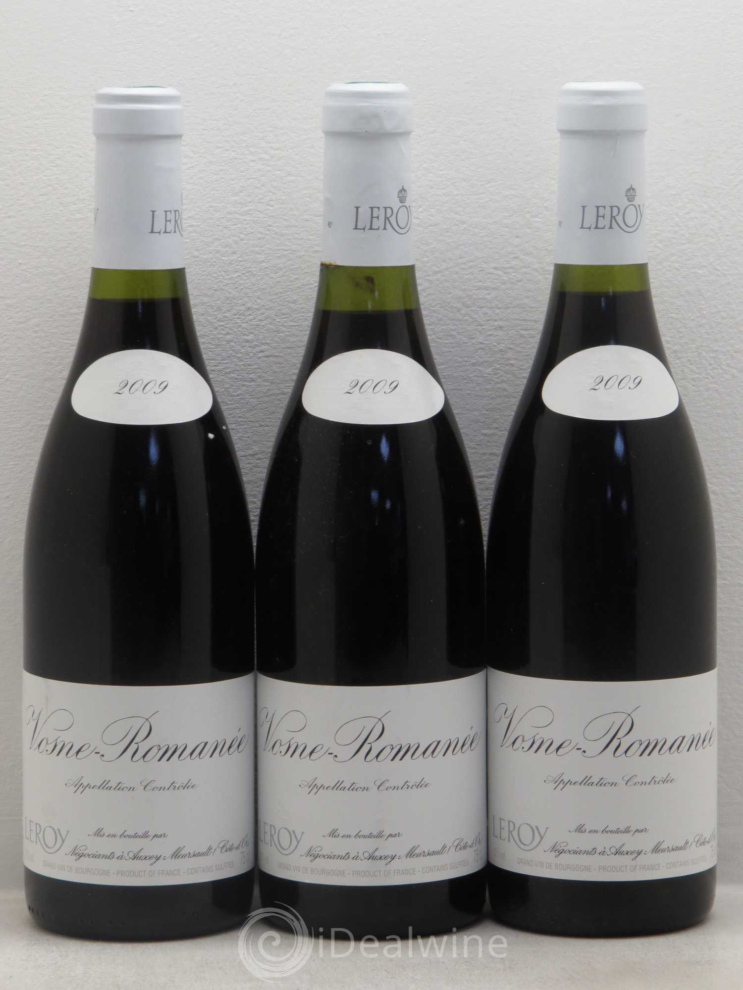Vosne-Romanée Leroy SA 2009 - Lot de 3 bouteilles - 0