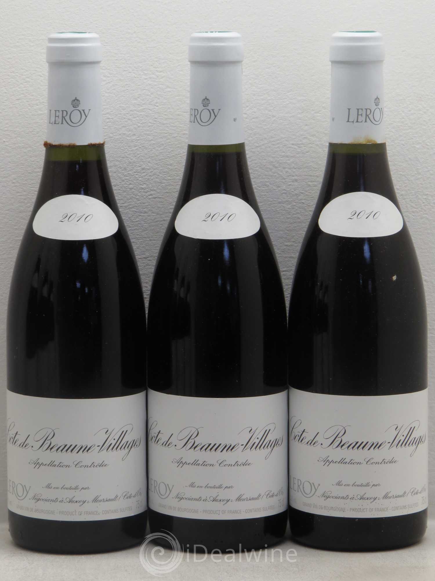 Côte de Beaune-Villages Leroy SA (sans prix de réserve) 2010 - Posten von 6 Flaschen - 2