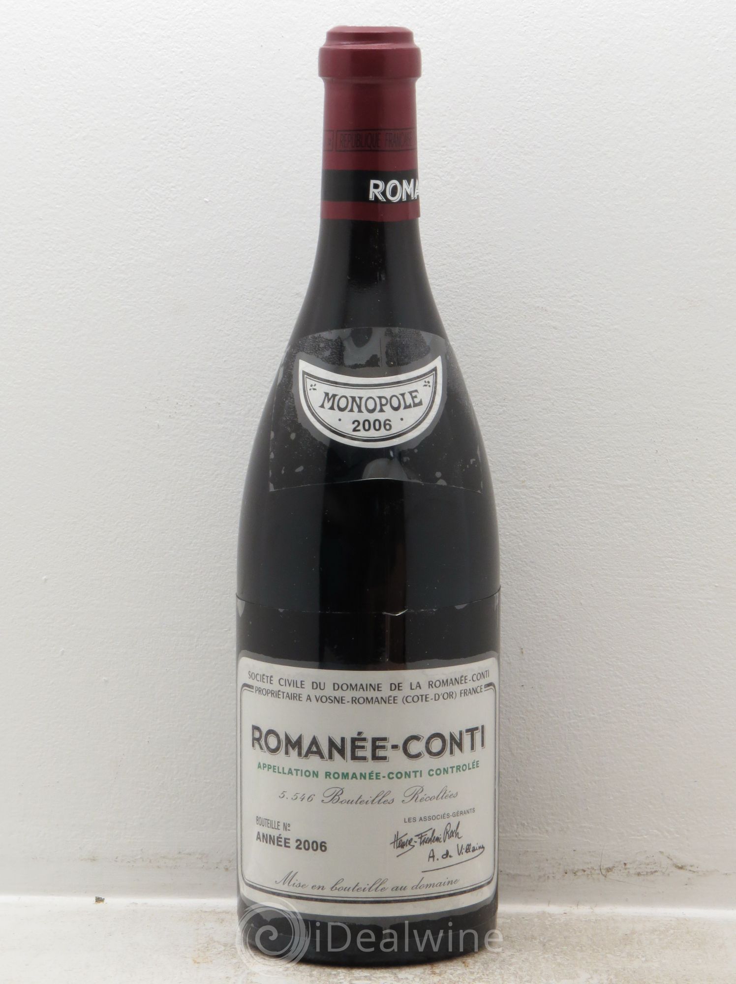 Romanée-Conti Grand Cru Domaine de la Romanée-Conti (ohne Mindestpreis) 2006 - Posten von 1 Flasche - 0