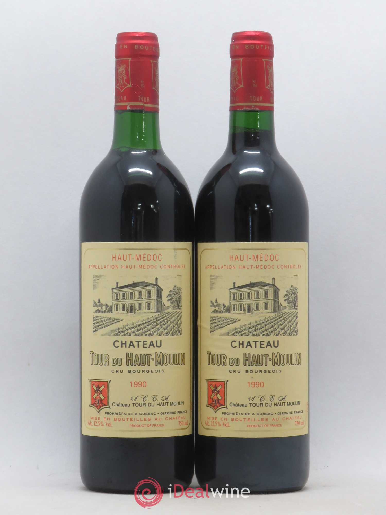 Château Tour du Haut Moulin Cru Bourgeois 1990 - Lot de 2 bouteilles - 0