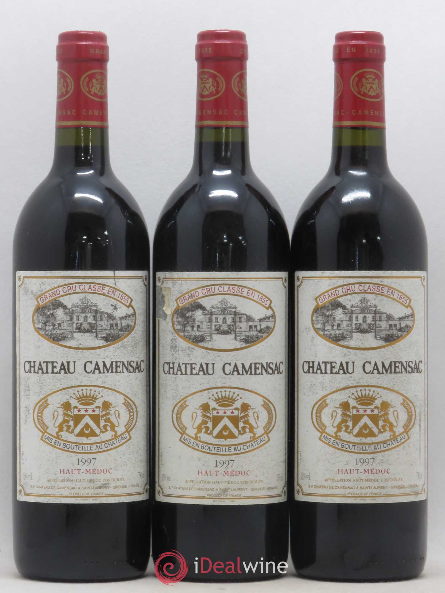 Château Camensac 5ème Grand Cru Classé 1997 - Lot de 3 bouteilles - 0