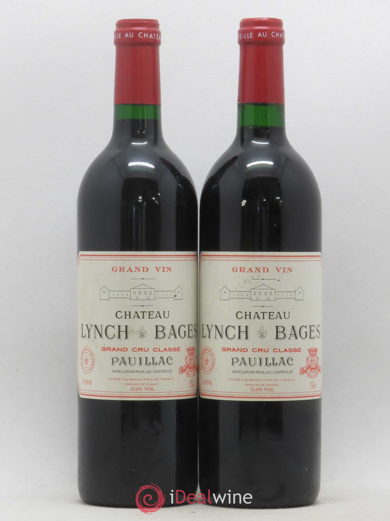 Château Lynch Bages 5ème Grand Cru Classé 1996 - Lot de 2 bouteilles - 0