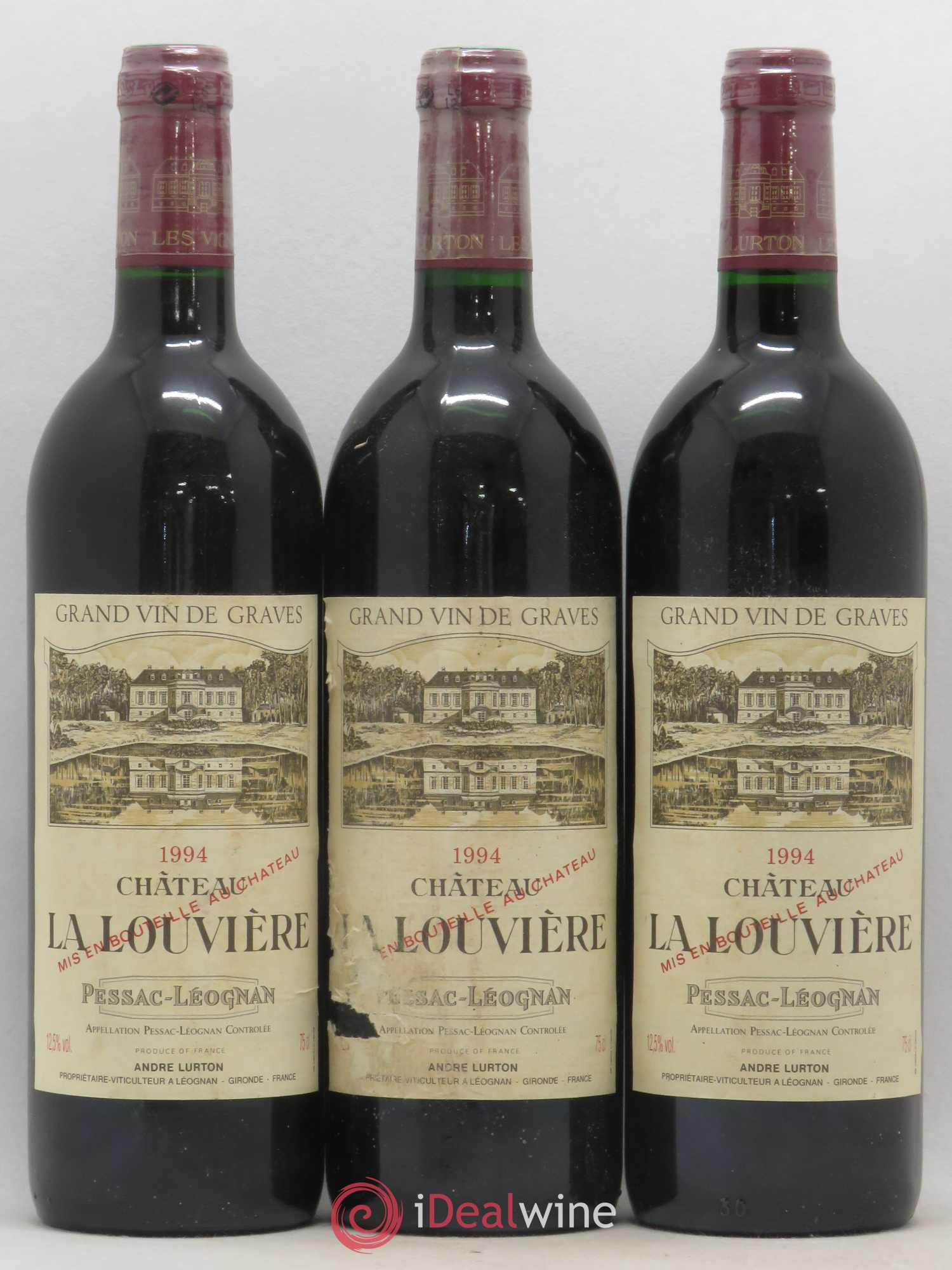 Château la Louvière 1994 - Lot de 3 bouteilles - 0