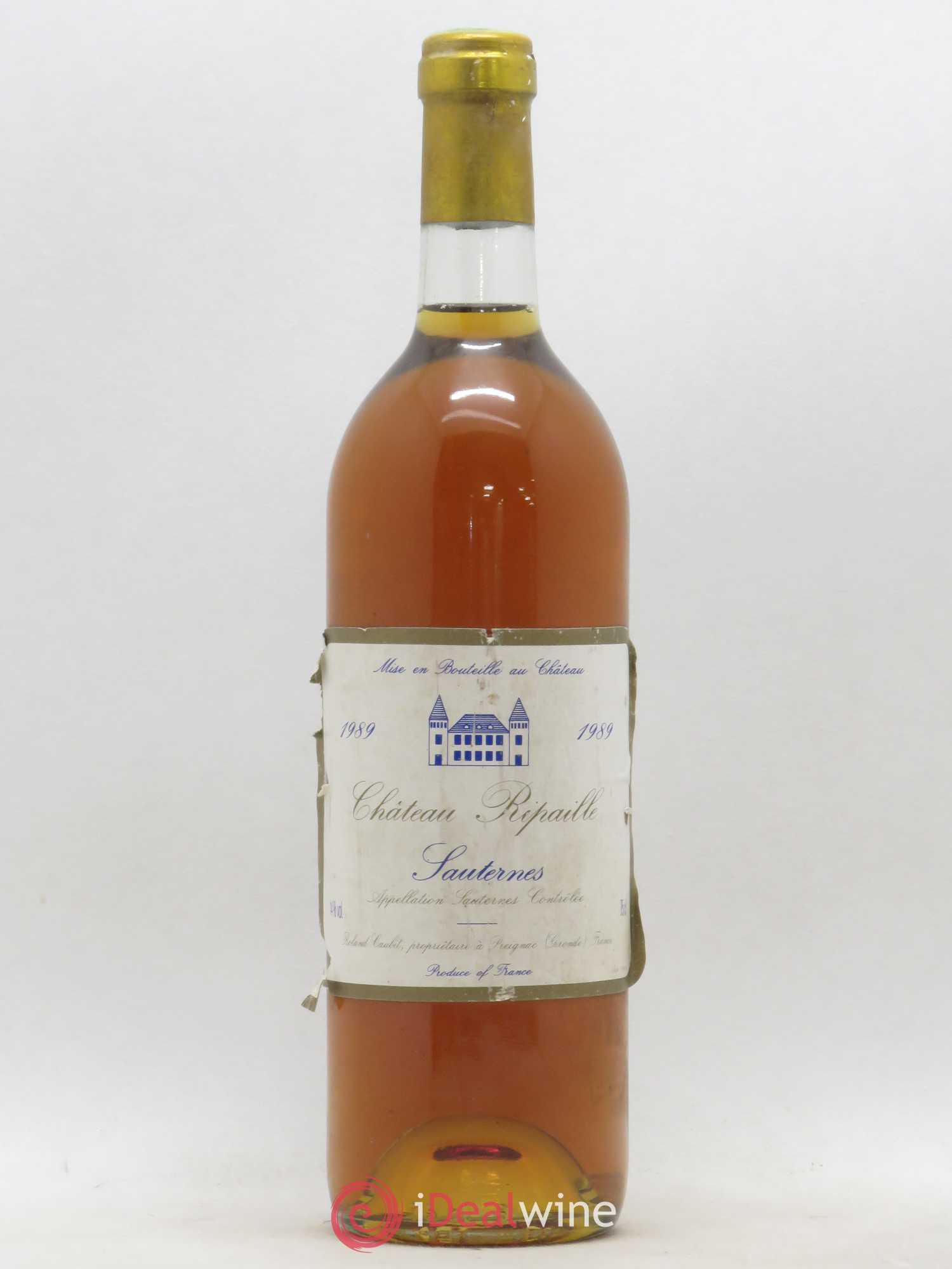 Sauternes Château Ripaille (sans prix de réserve) 1989 - Lotto di 1 bottiglia - 0