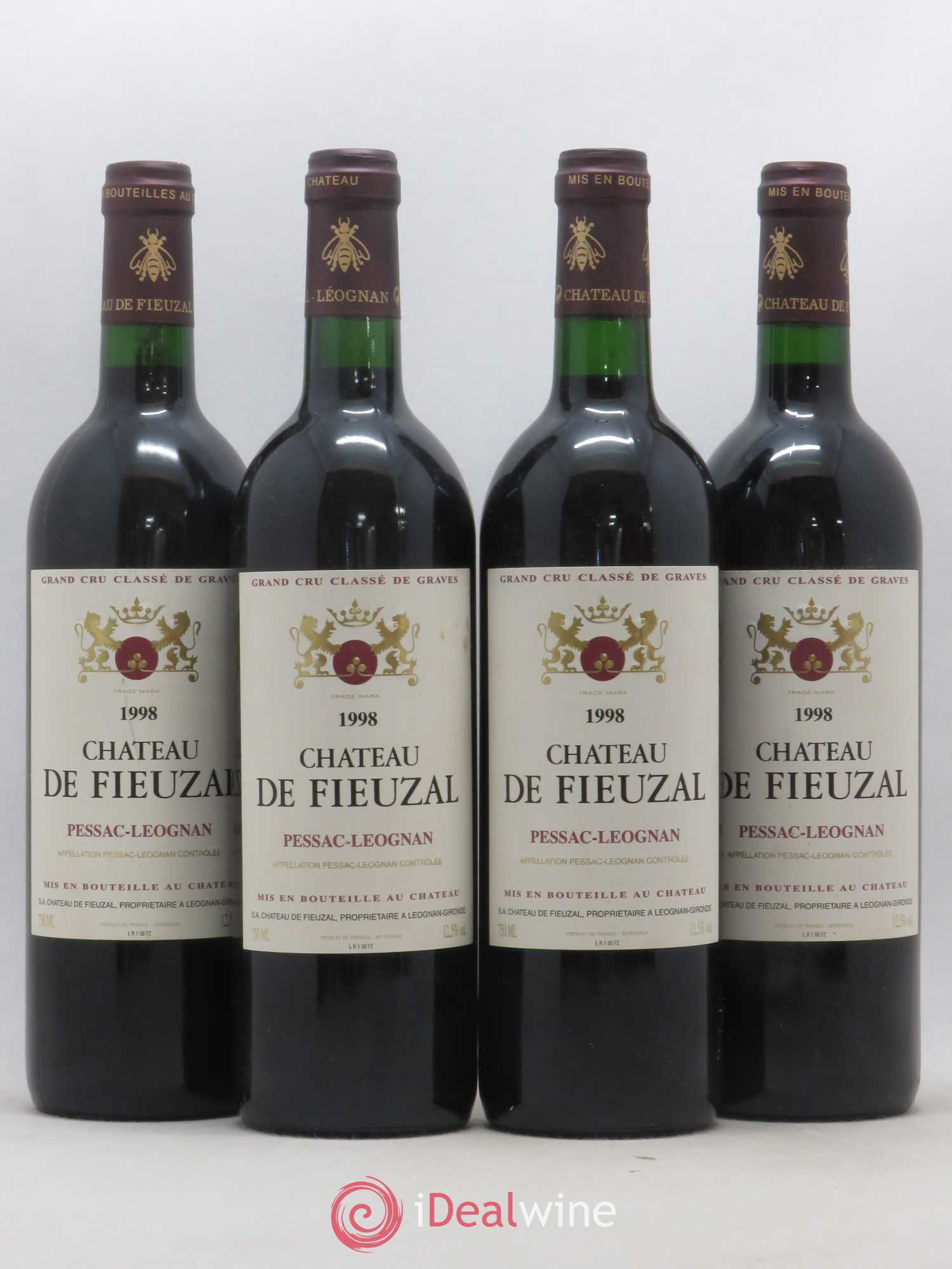Château de Fieuzal Cru Classé de Graves 1998 - Lot de 4 bouteilles - 0