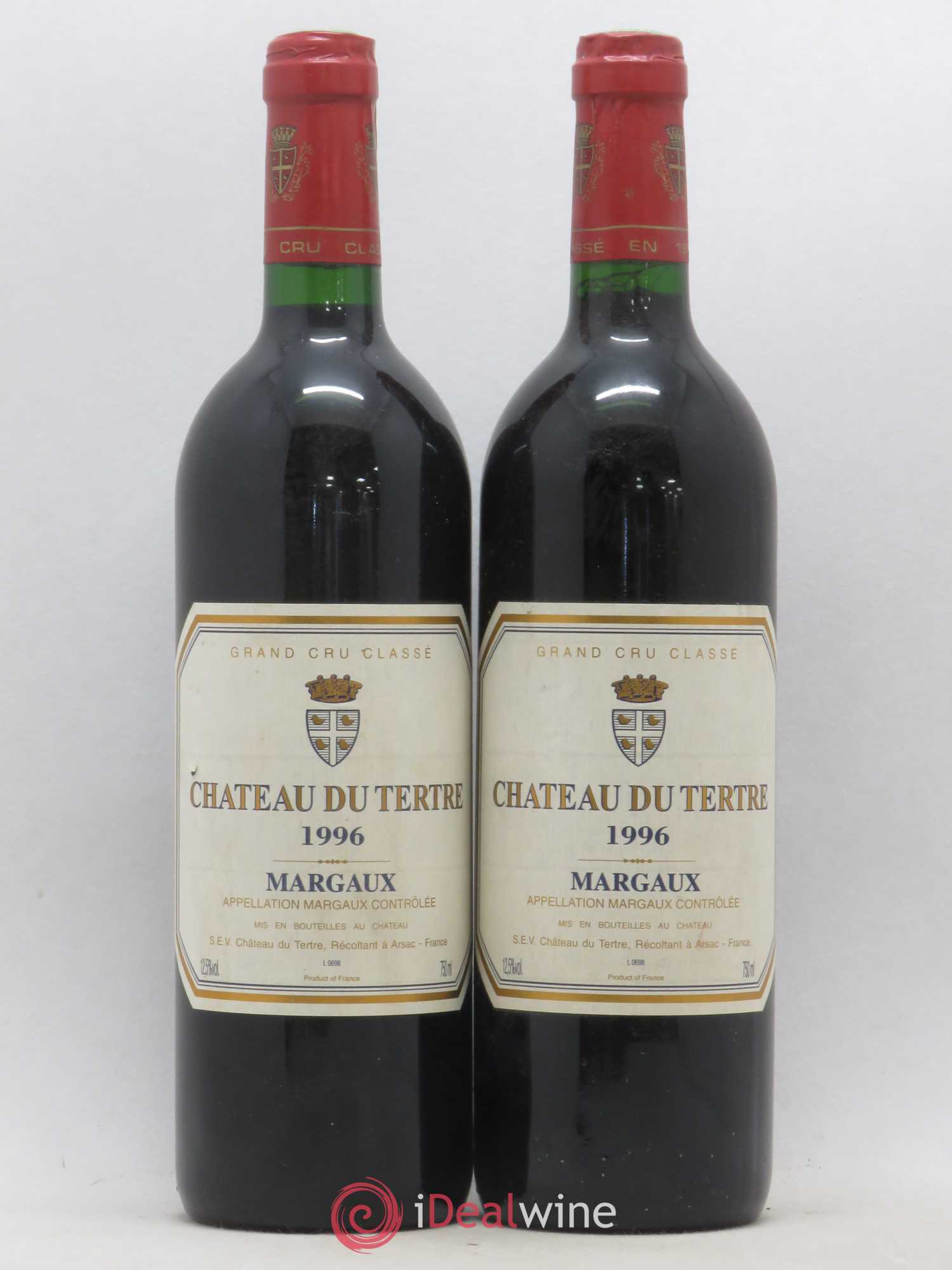 Château du Tertre 5ème Grand Cru Classé 1996 - Lot de 2 bouteilles - 0