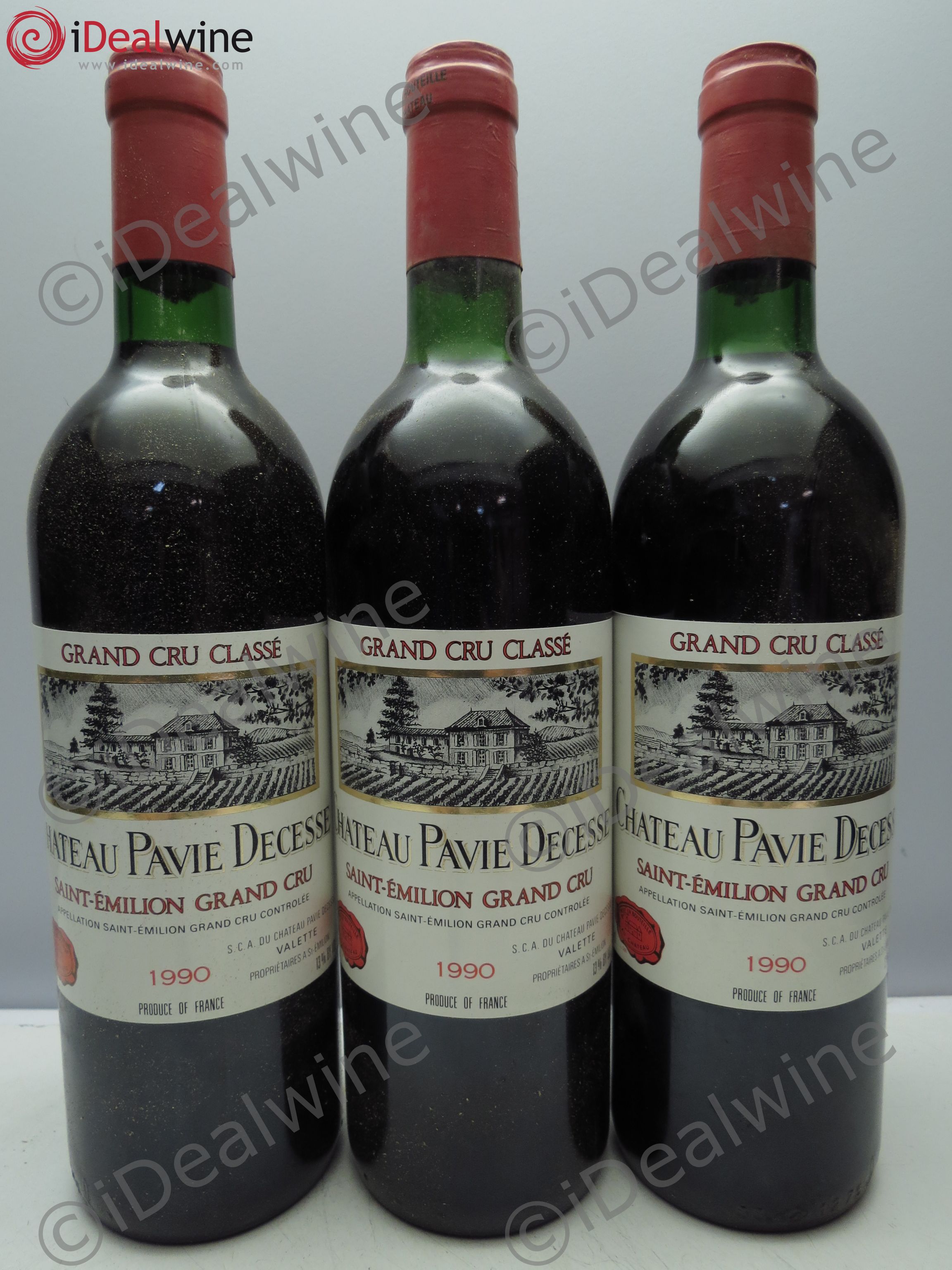 Château Pavie Decesse Grand Cru Classé 1990 - Lot de 3 bouteilles - 0