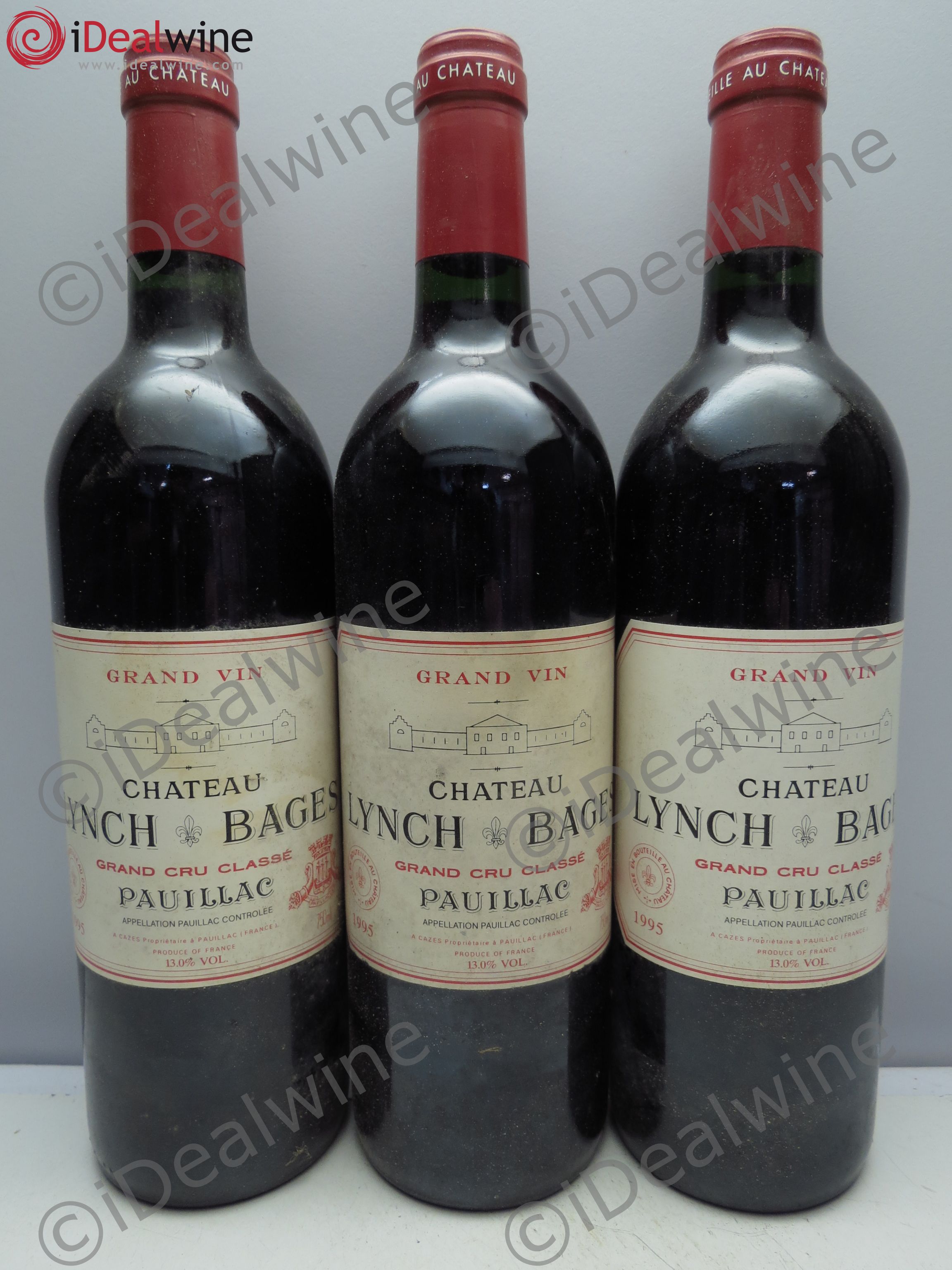 Château Lynch Bages 5ème Grand Cru Classé 1995 - Lot de 3 bouteilles - 0
