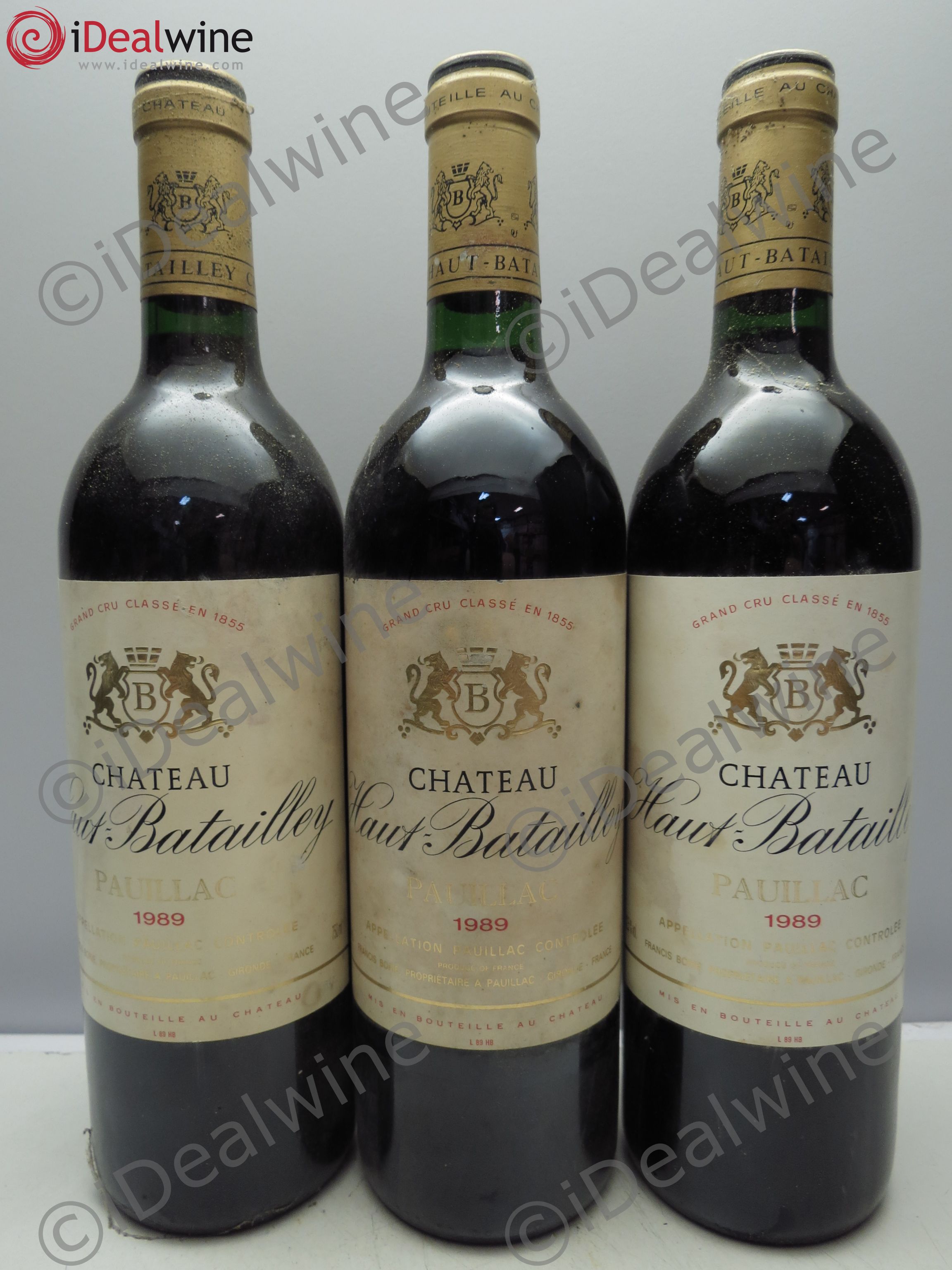 Château Haut Batailley 5ème Grand Cru Classé 1989 - Lot de 3 bouteilles - 0