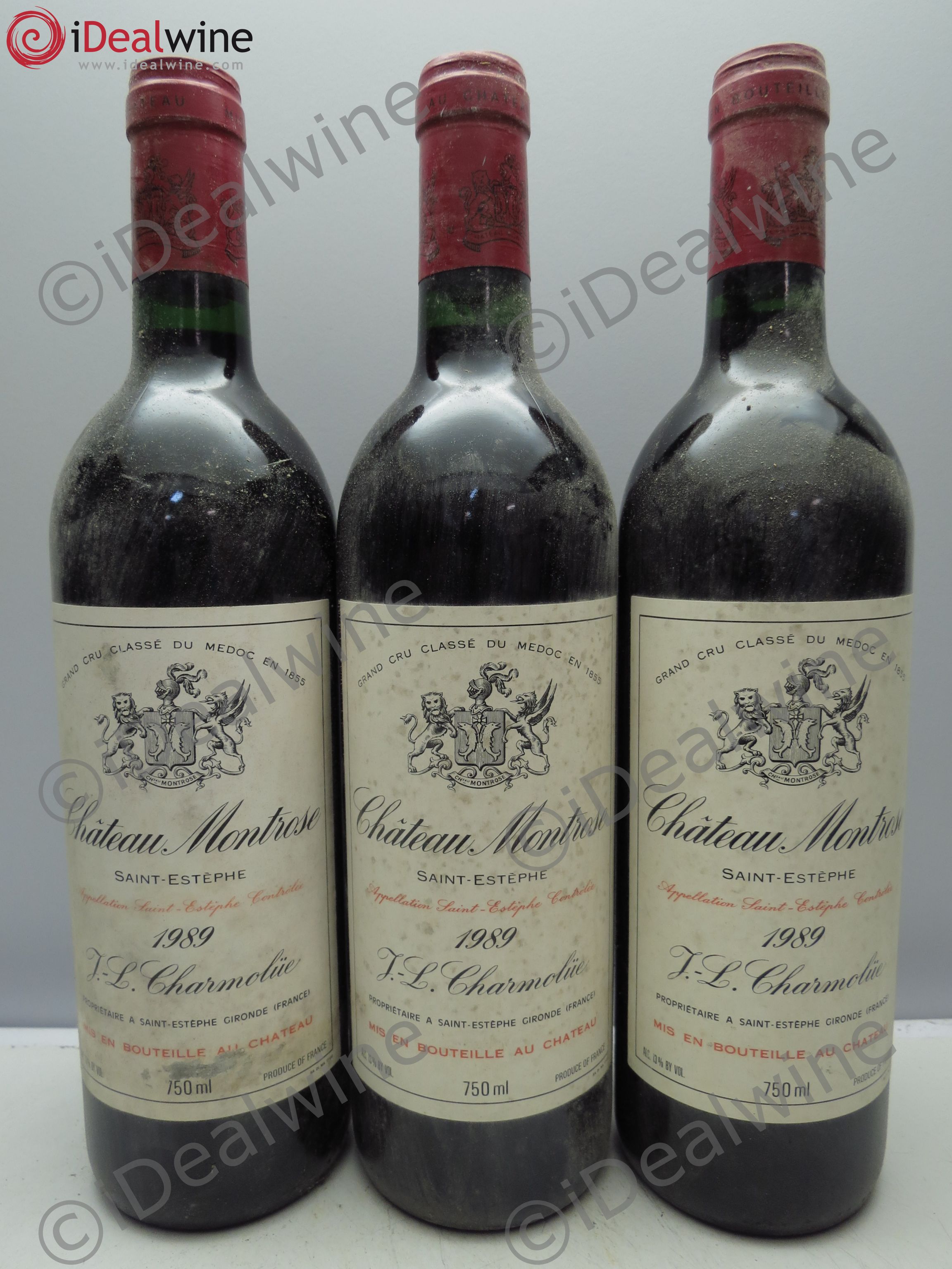 Château Montrose 2ème Grand Cru Classé 1989 - Lot de 3 bouteilles - 0