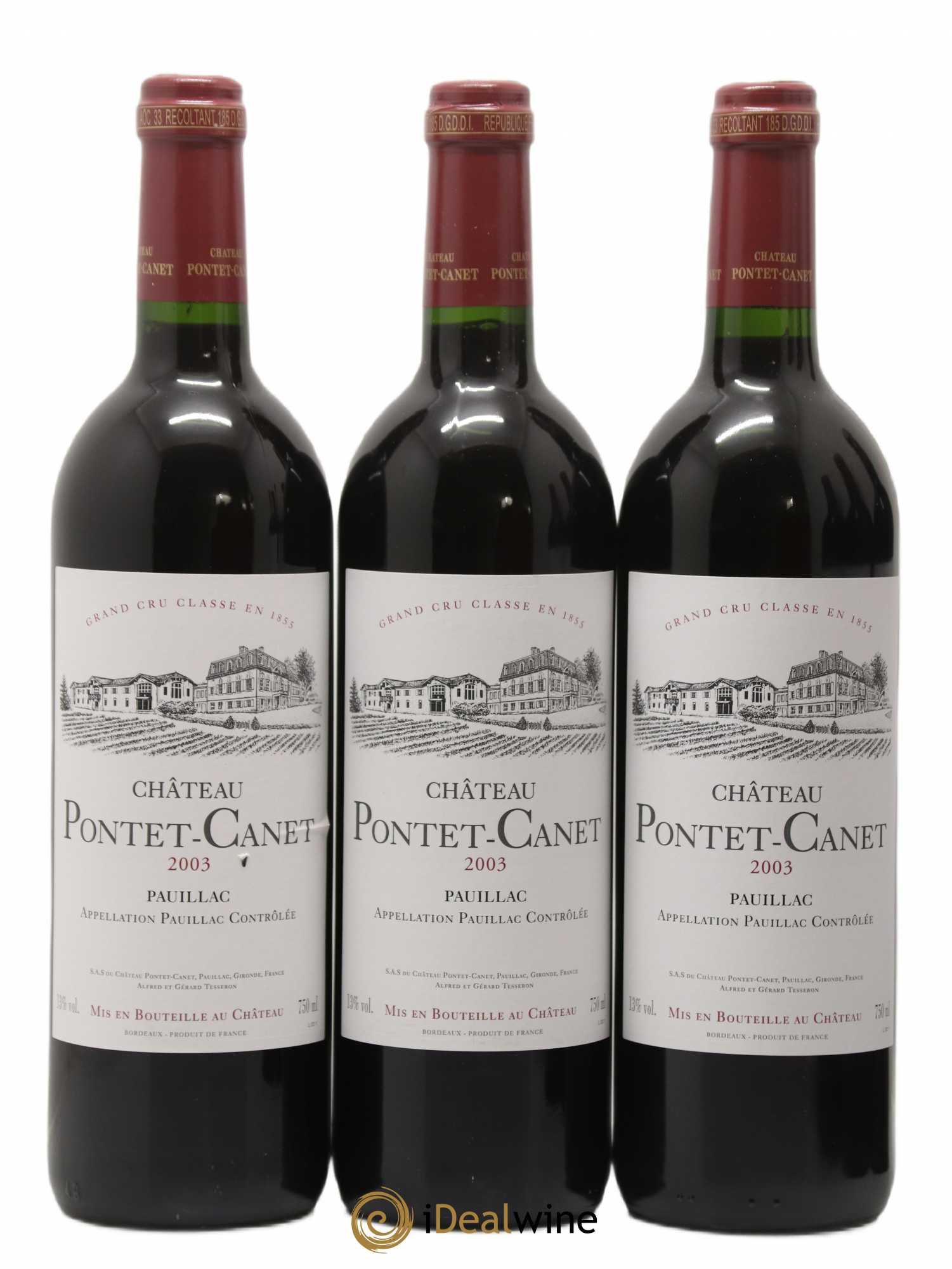 Château Pontet Canet 5ème Grand Cru Classé 2003 - Lot de 6 bouteilles - 2