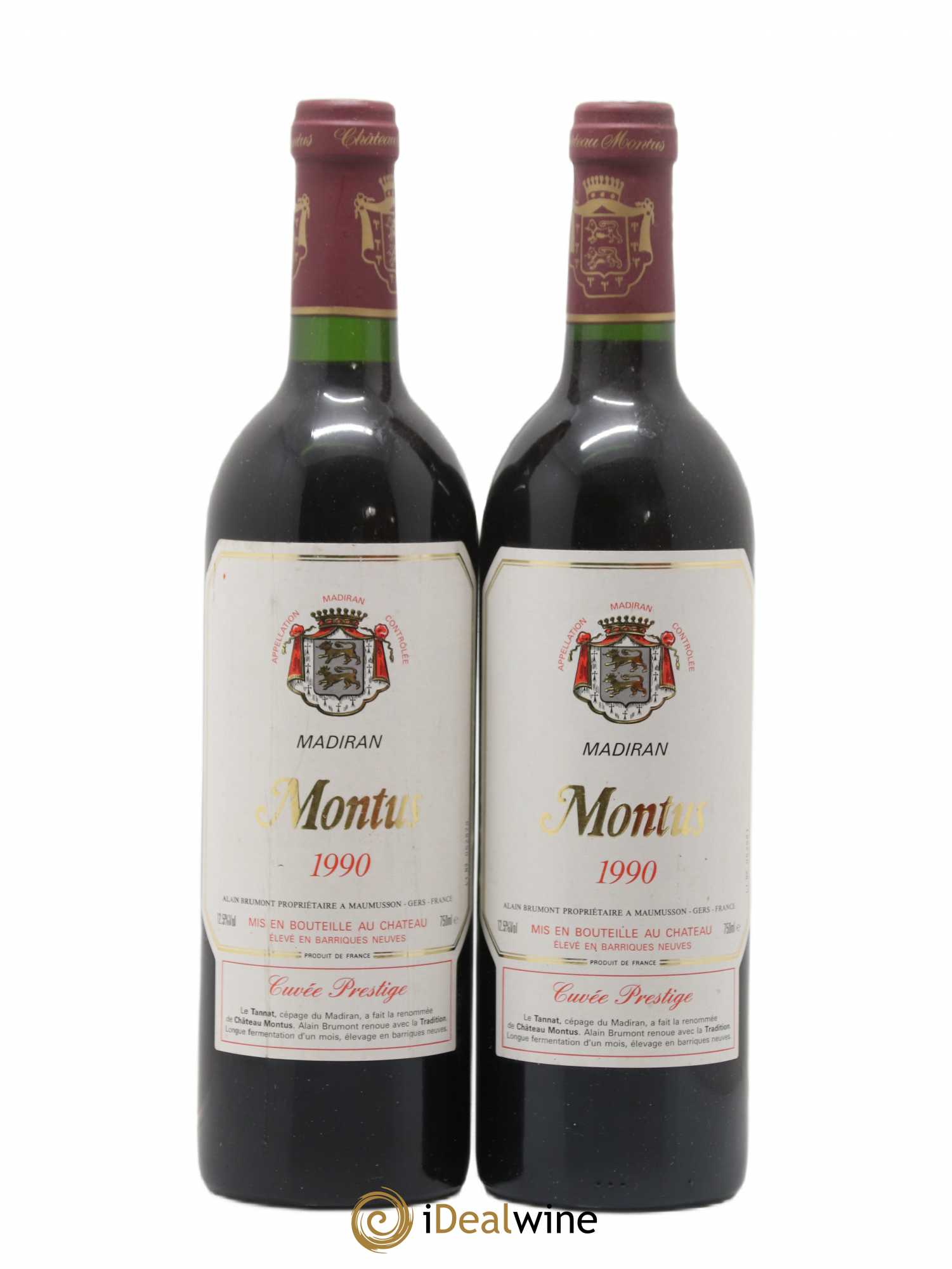 Madiran Château Montus-Prestige Alain Brumont 1990 - Lot de 2 bouteilles - 0