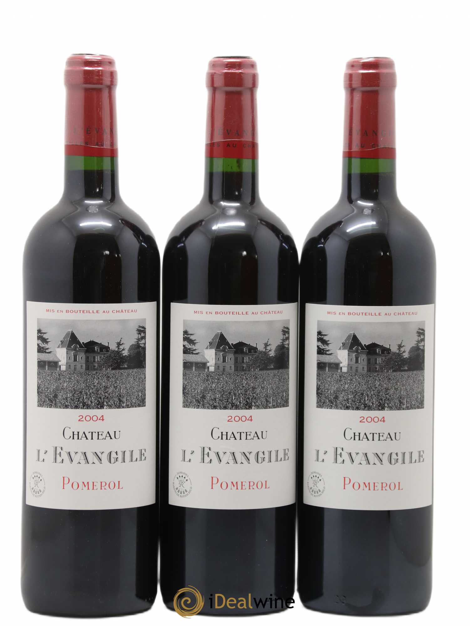 Château l' Évangile 2004 - Lot de 3 bouteilles - 0