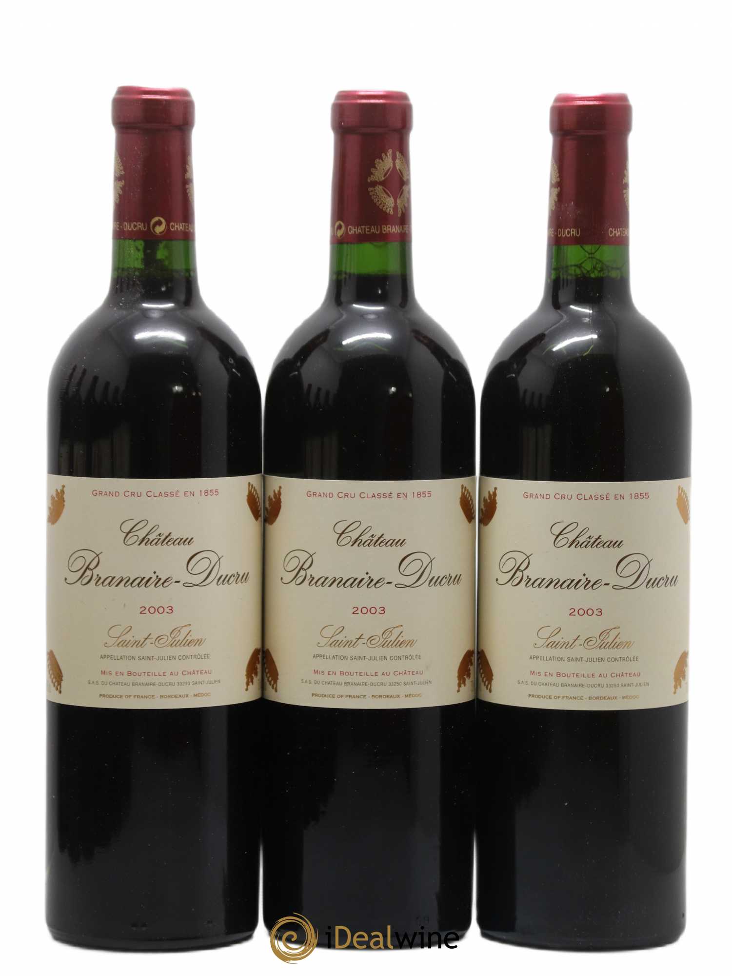 Château Branaire Ducru 4ème Grand Cru Classé 2003 - Lot de 12 bouteilles - 2